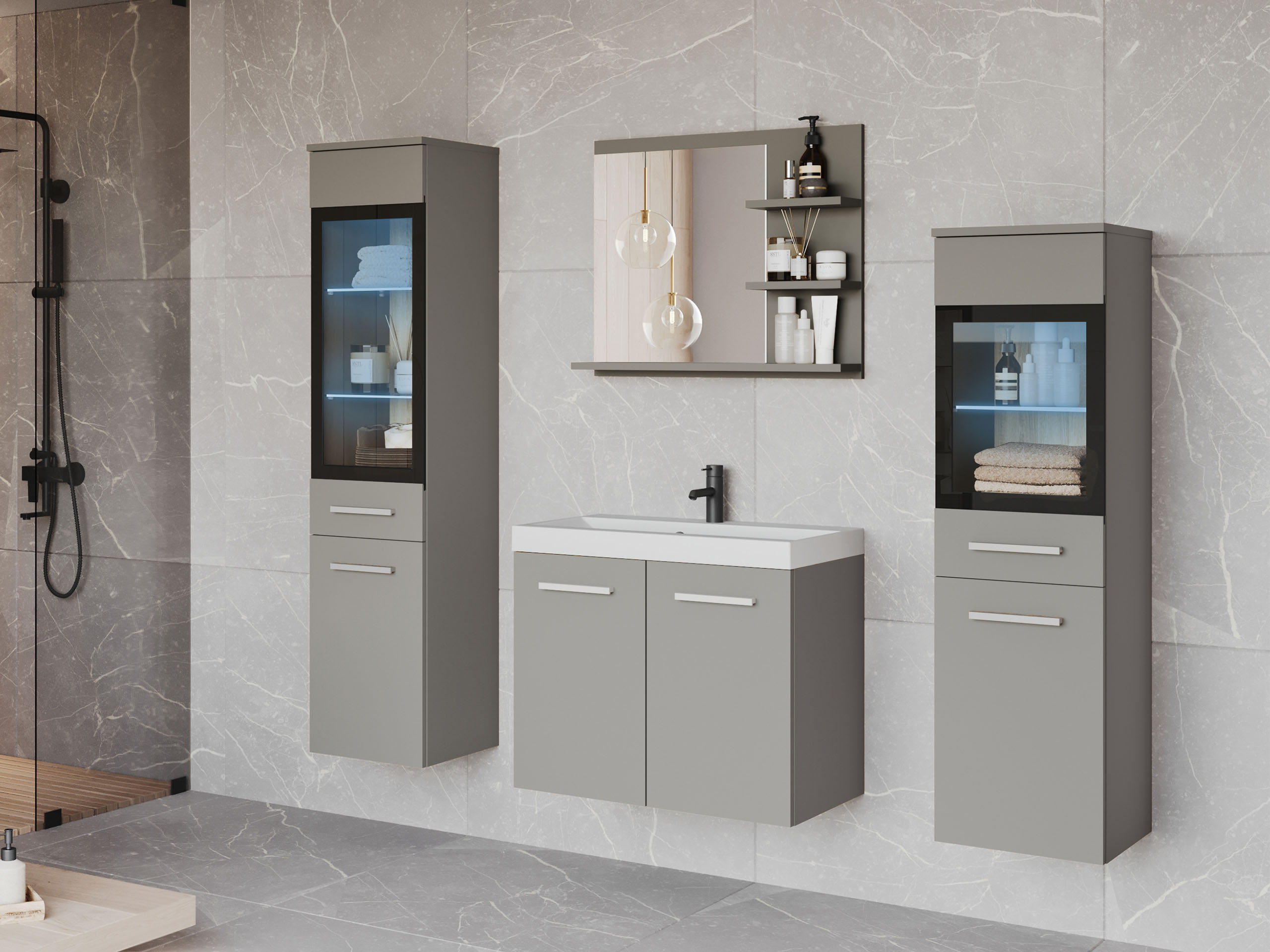 Set za kupatilo Sarasota 141 (Sivo)