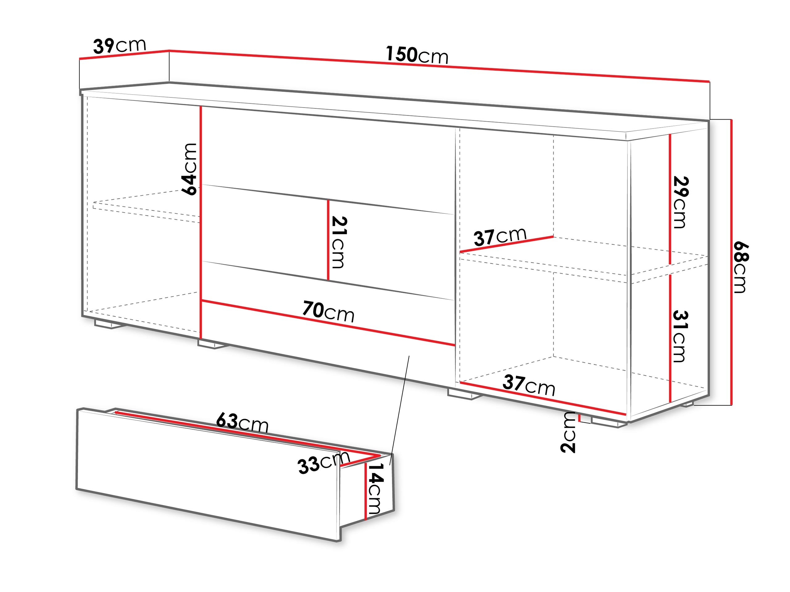 Komoda Sarasota 129 (Kašmir)