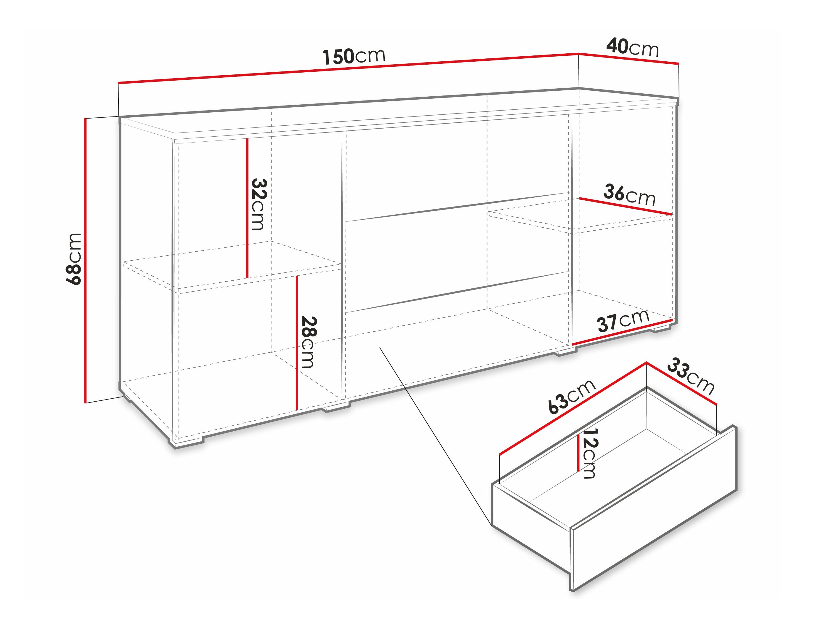 Komoda Sarasota 142 (Zanatski hrast)