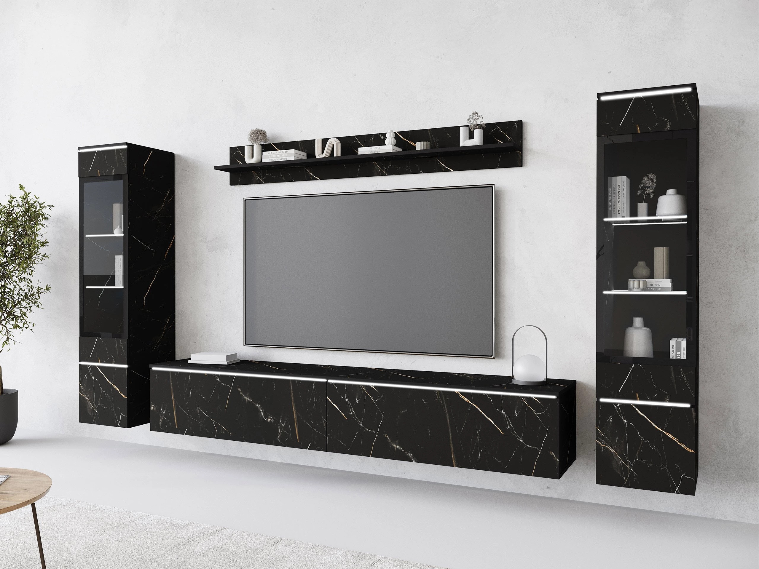 Set za dnevnu sobu Sarasota 126 (Crni mermer)