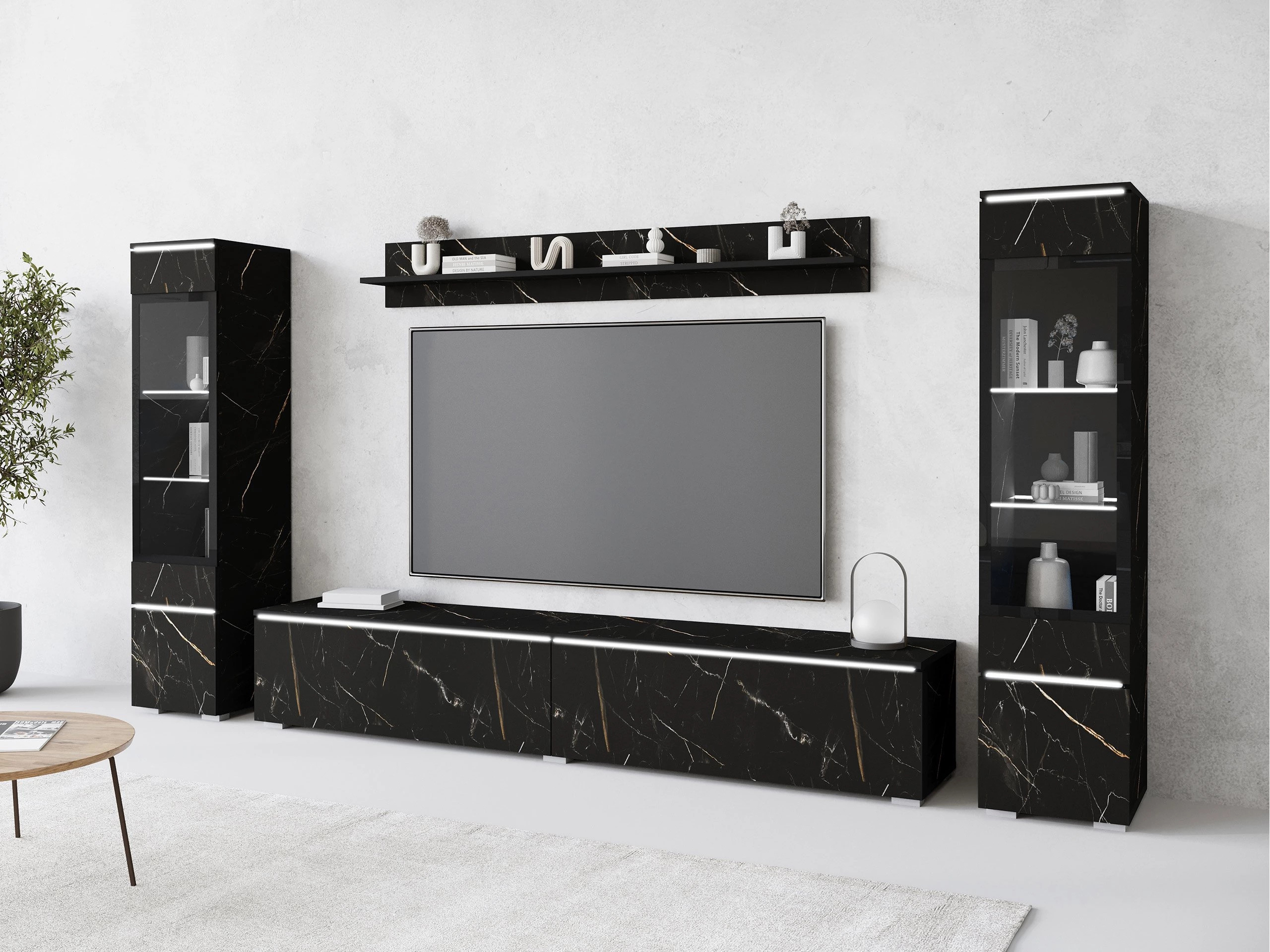 Set za dnevnu sobu Sarasota 126 (Crni mermer)