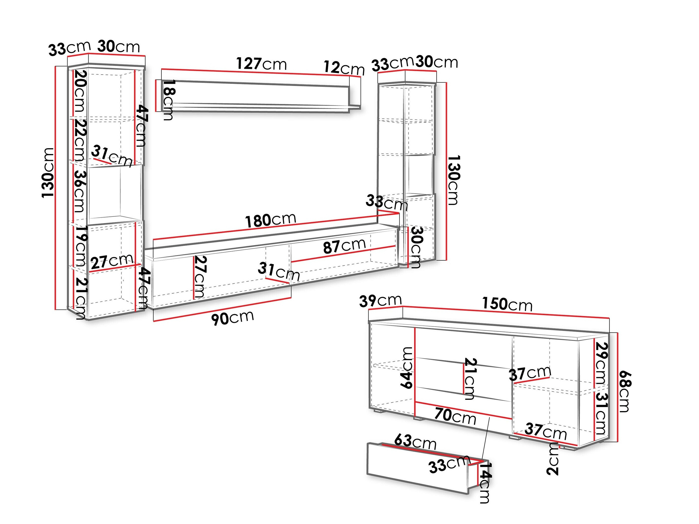 Set za dnevnu sobu Sarasota 133 (Kašmir)
