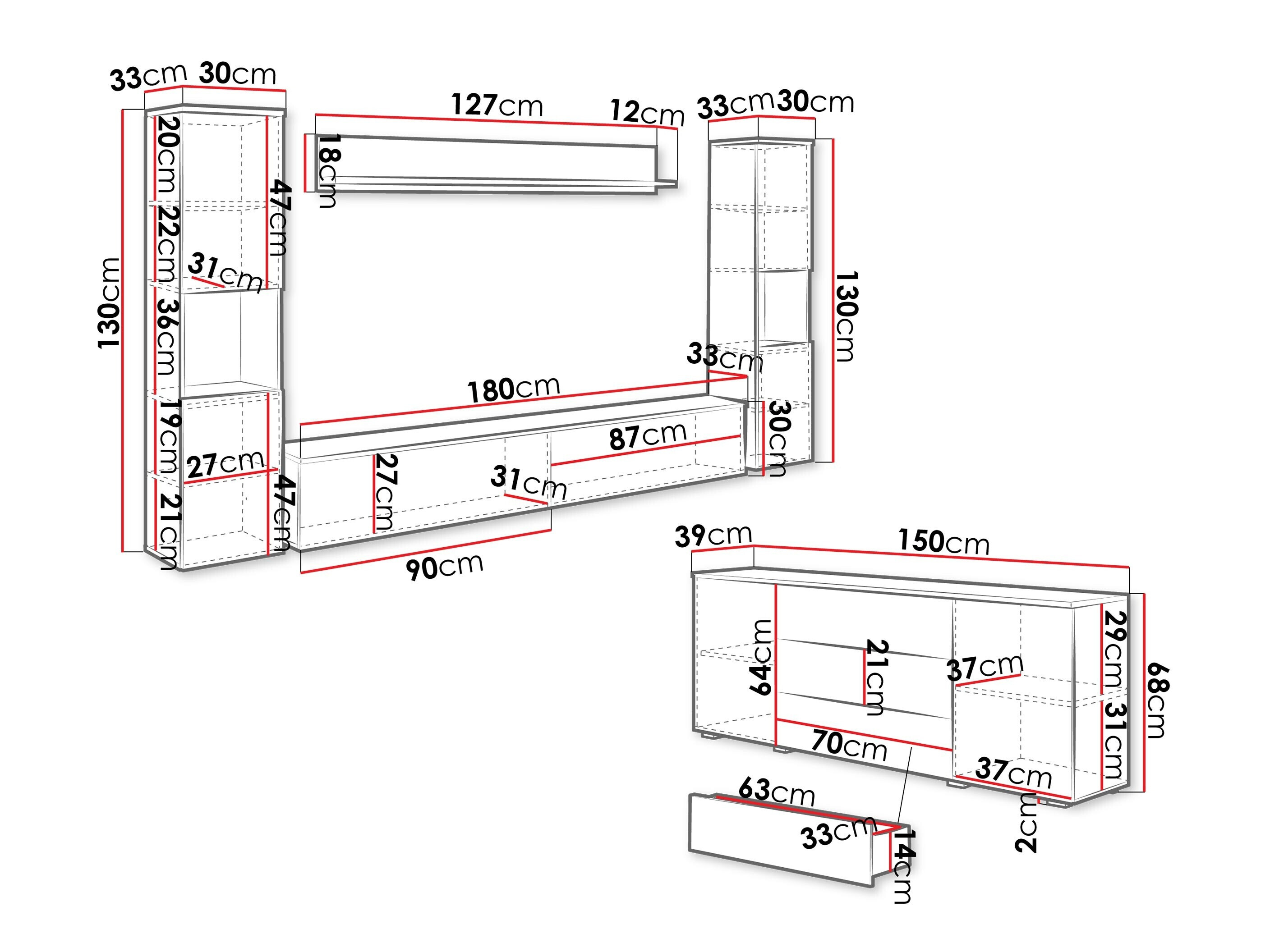Set za dnevnu sobu Sarasota 133 (Kašmir)