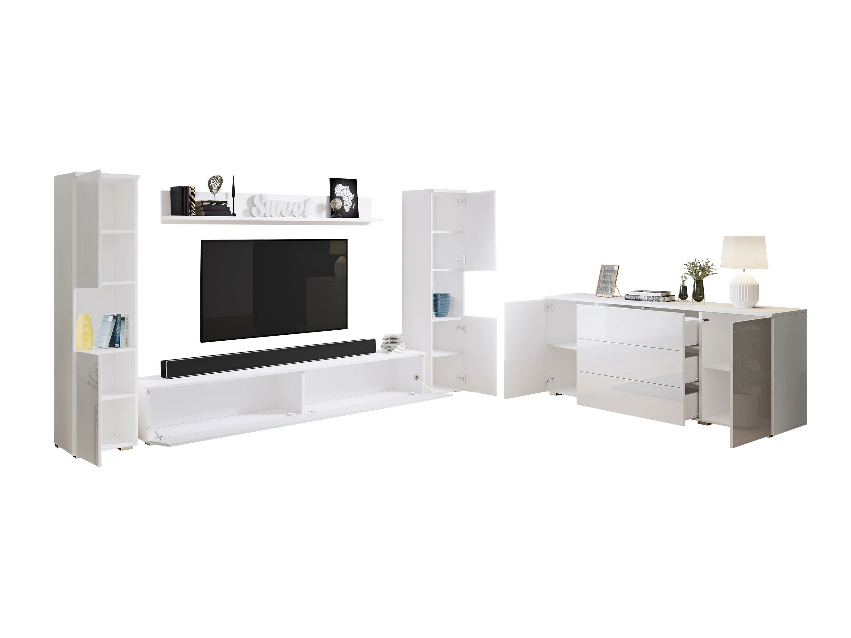 Set za dnevnu sobu Sarasota 133 (Matera siva + Kesten)