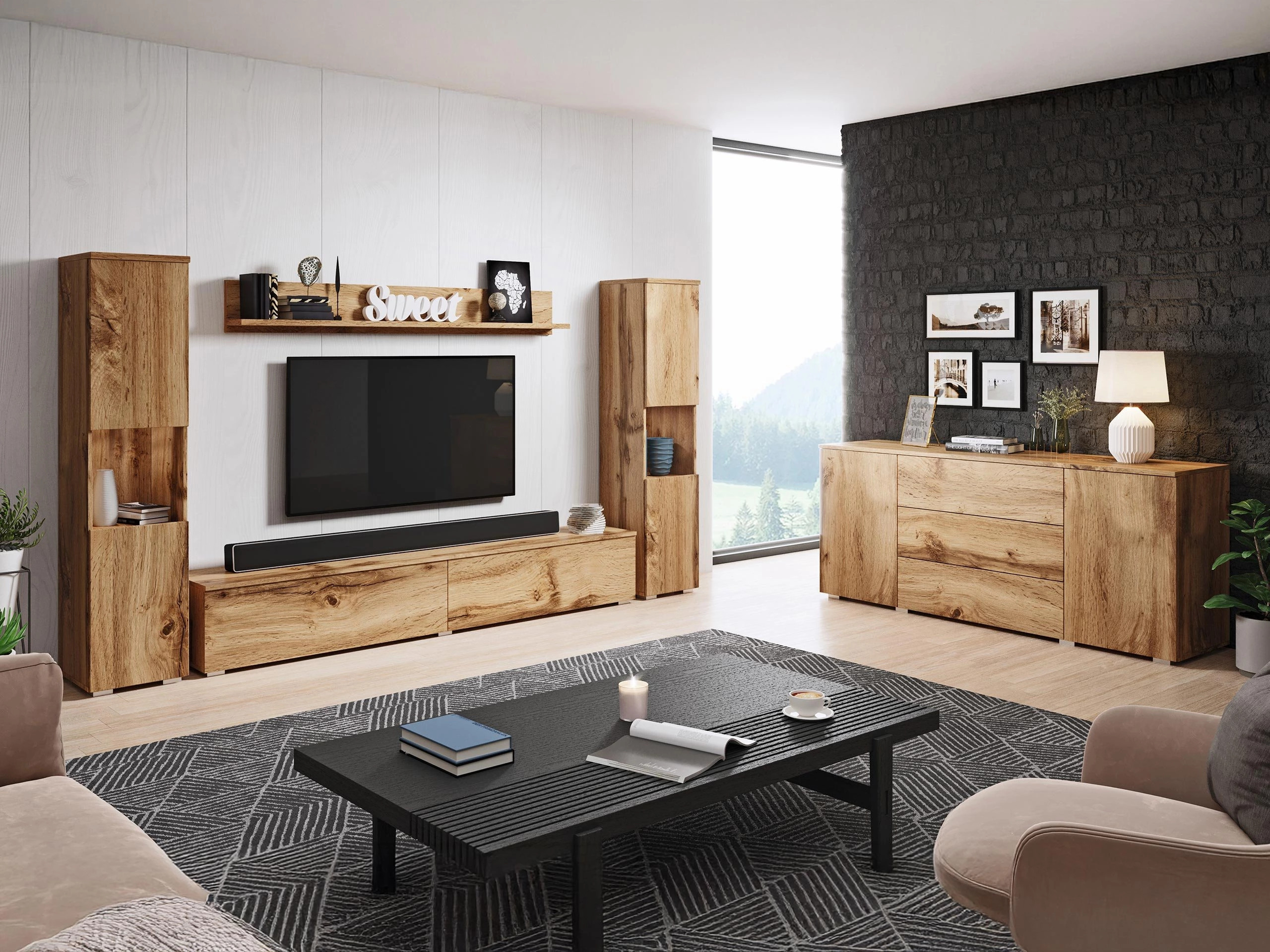 Set za dnevnu sobu Sarasota 133 (Вотан храст)