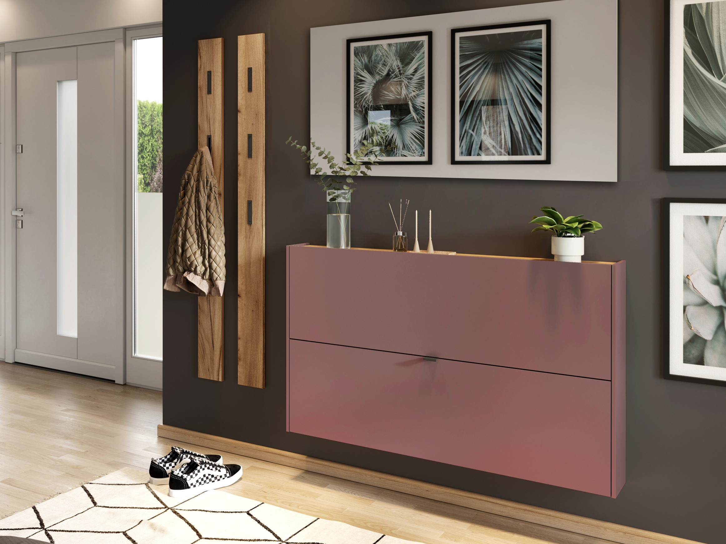 Cipelarnik Cirsale 108 (Prašnjavo ružičasta + Navarra hrast)