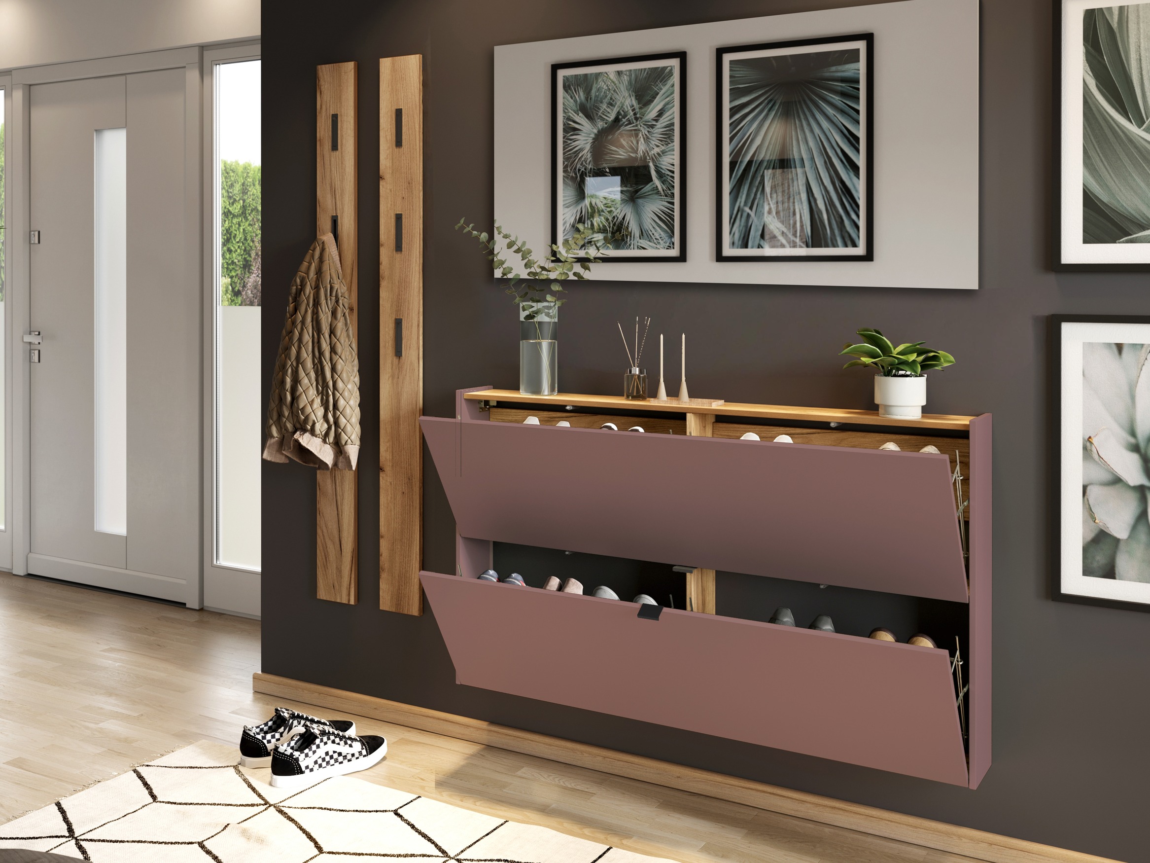 Cipelarnik Cirsale 108 (Prašnjavo ružičasta + Navarra hrast)