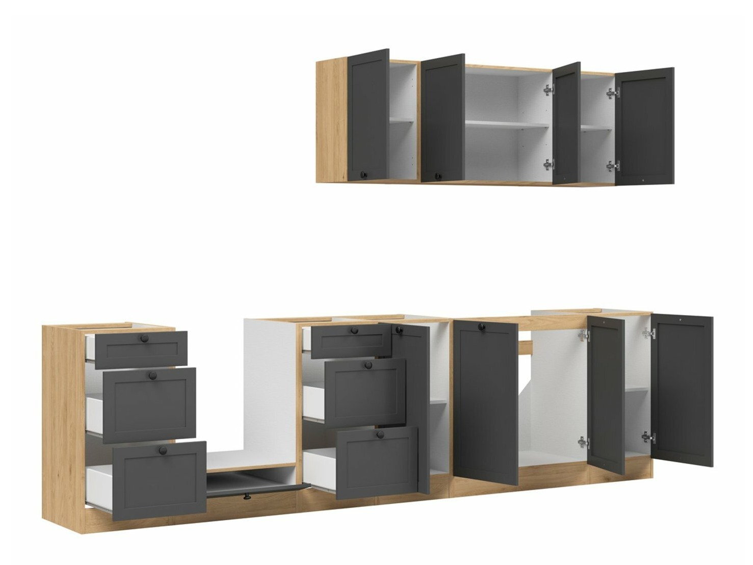 Modularni kuhinjski set Classic Grey Oak 119
