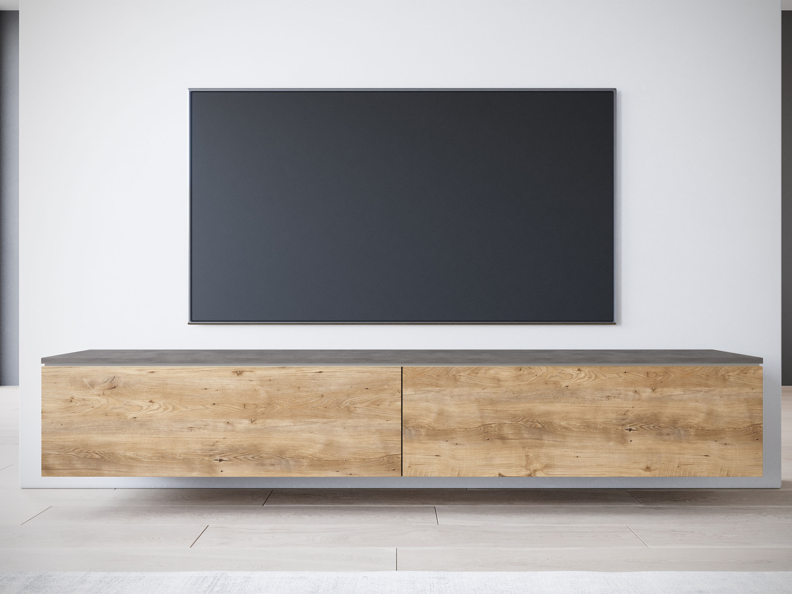 TV komoda Scientia I (Matera siva + Kesten)