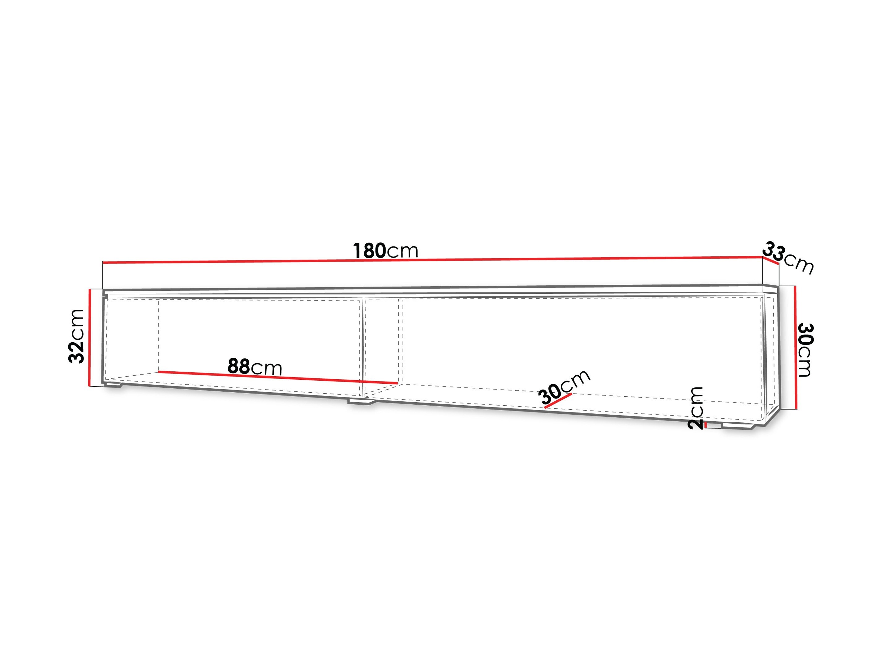 TV sto Sarasota 121 (Sivo)
