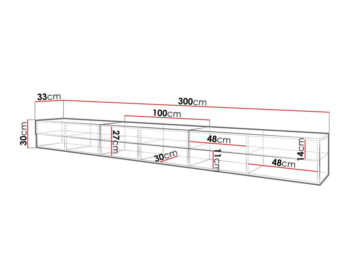 TV sto Sarasota 144 (Graphite)