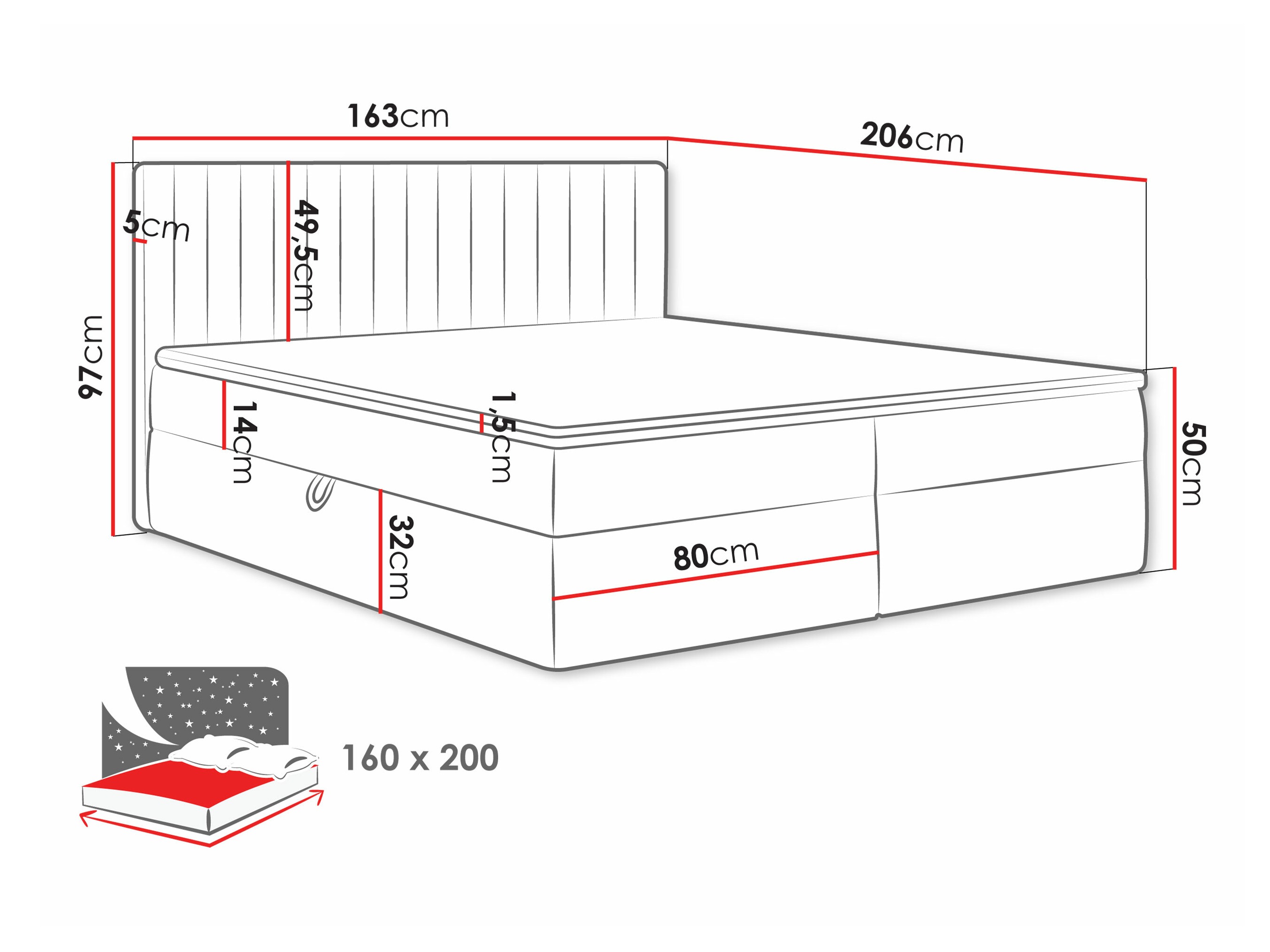Boxspring krevet Comfivo 481 (Manila 02)