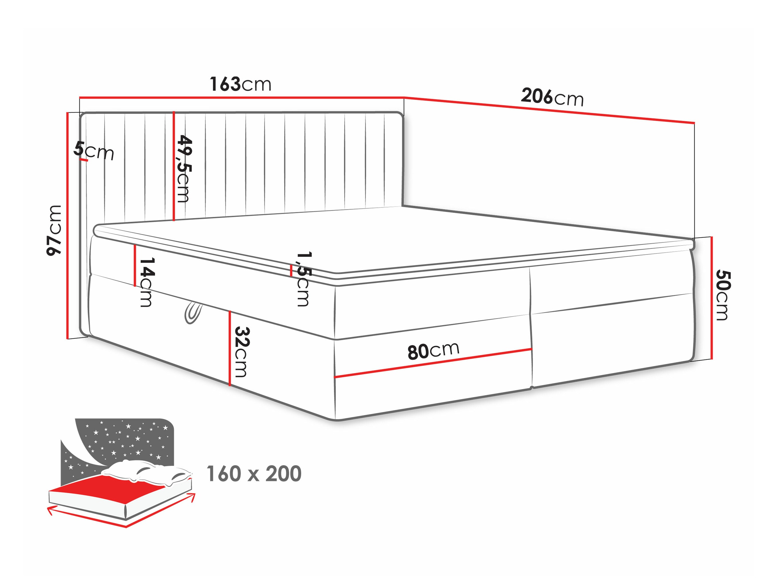 Boxspring krevet Comfivo 481 (Manila 18)