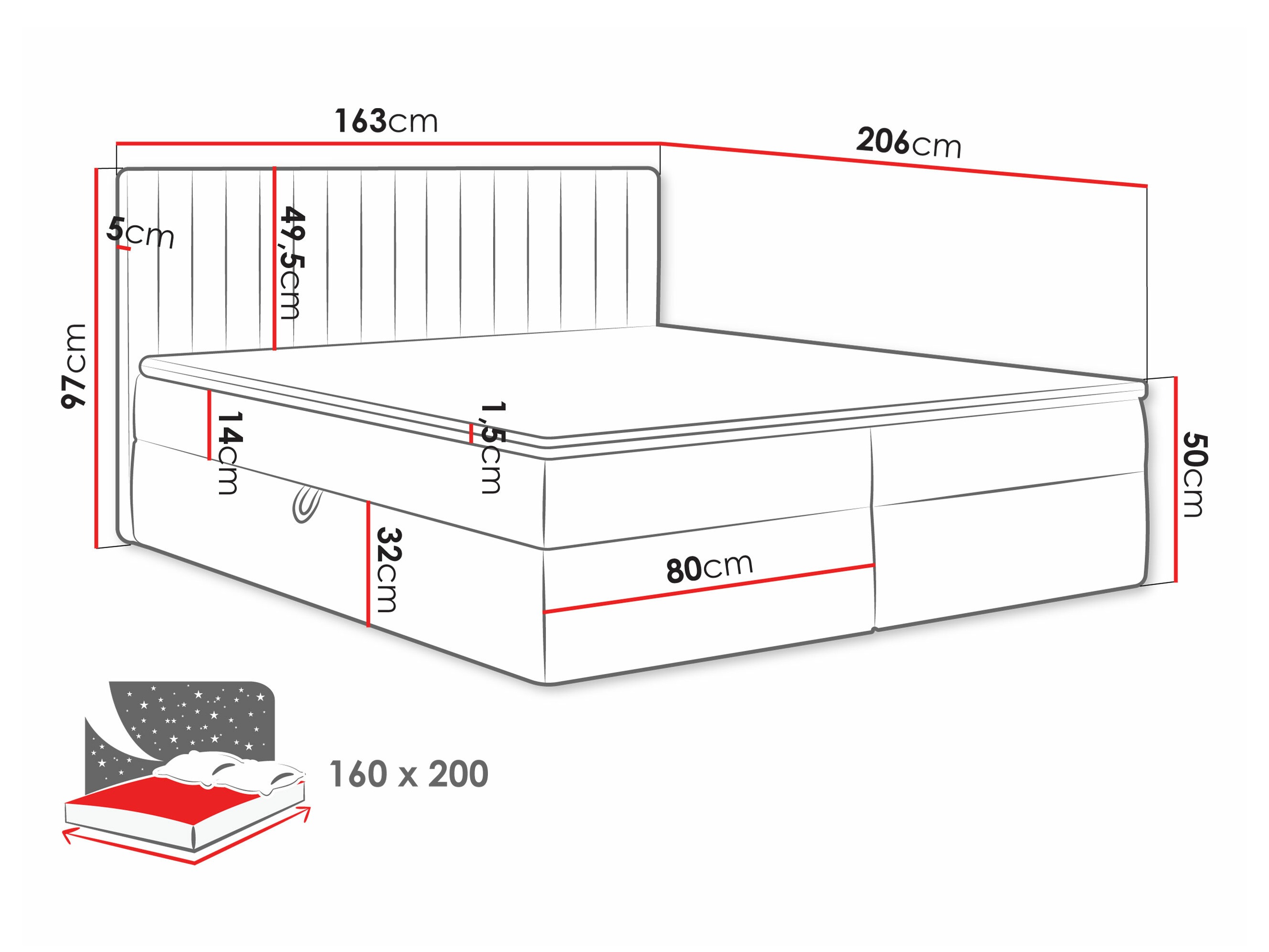 Boxspring krevet Comfivo Apis I (Polo 889)