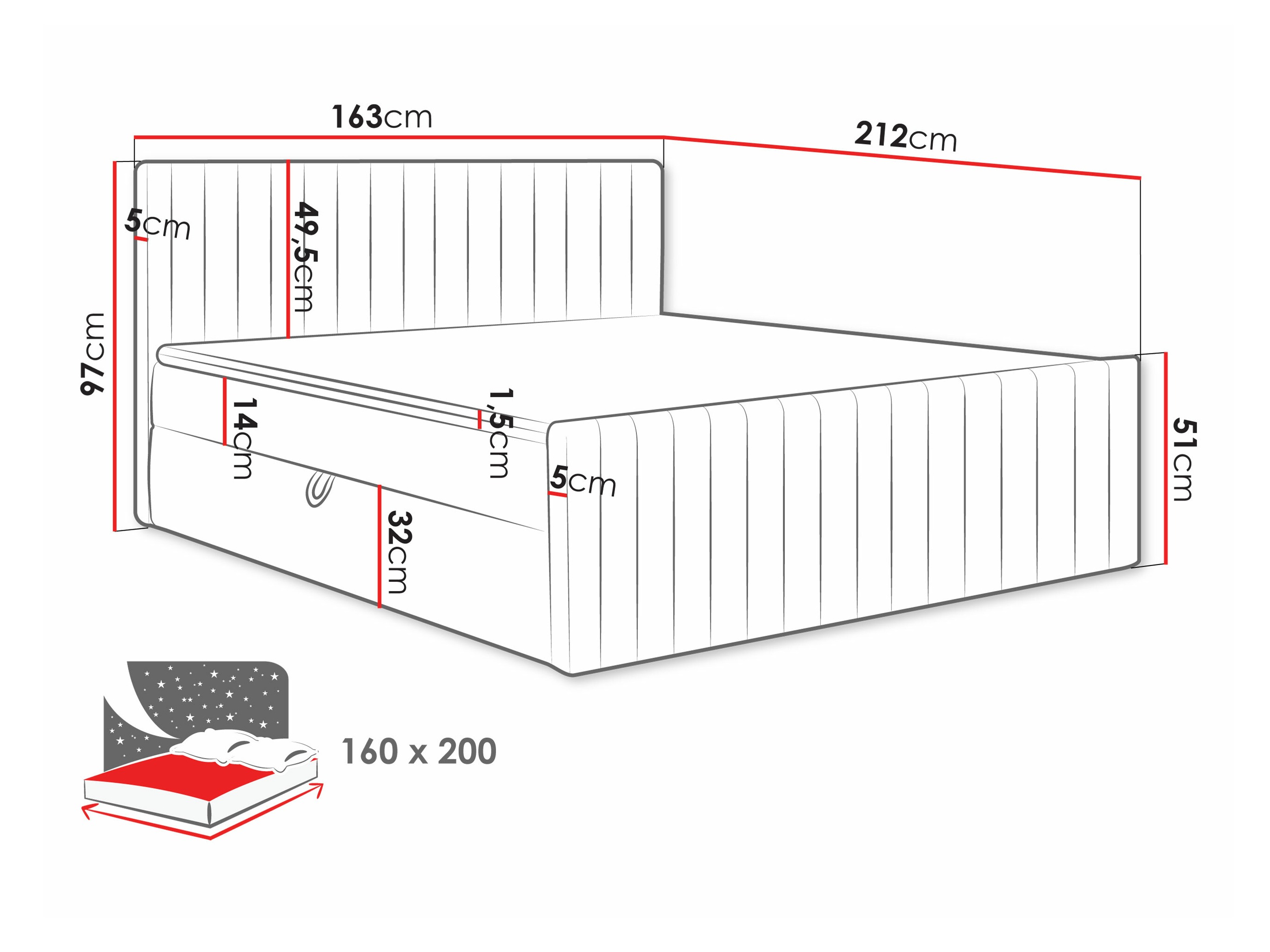 Boxspring krevet Comfivo 482 (Manila 18)