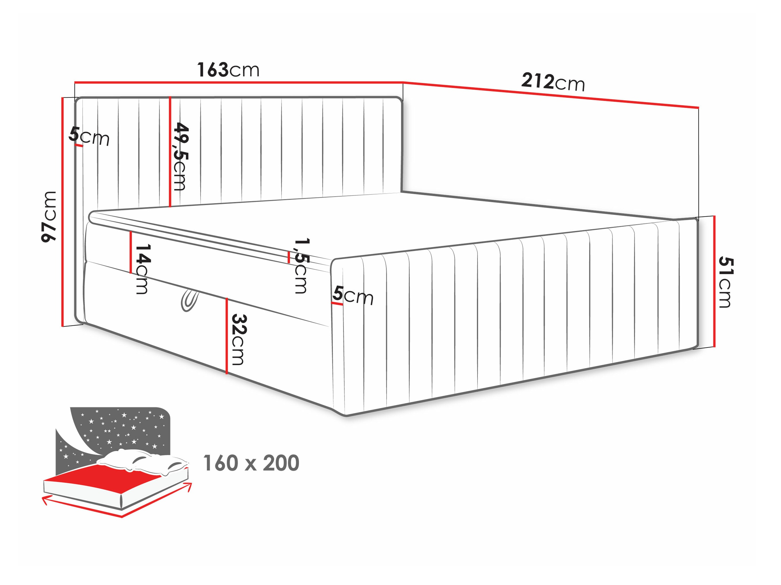 Boxspring krevet Comfivo 482 (Manila 26)
