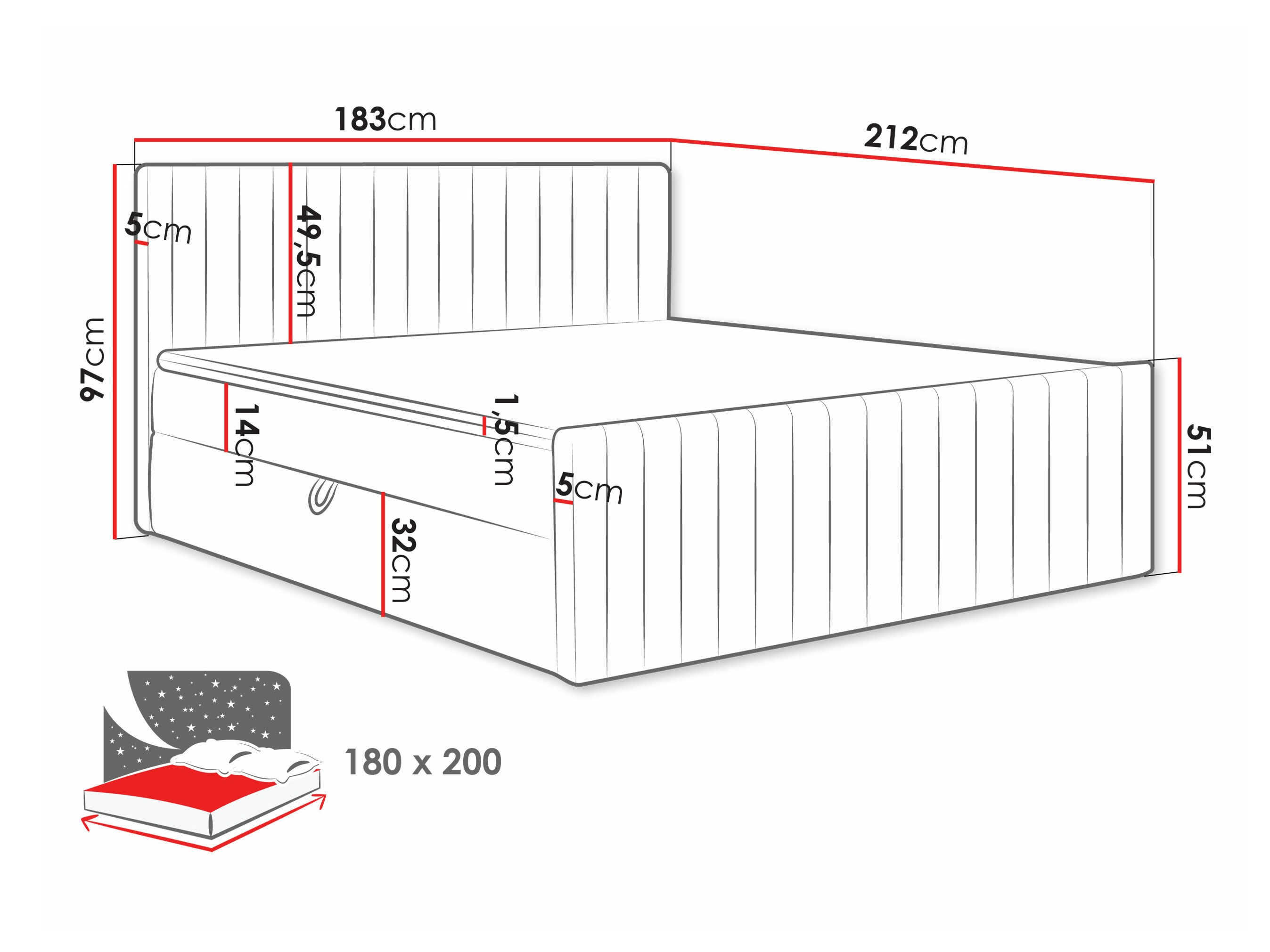 Boxspring krevet Comfivo 482 (Manila 26)