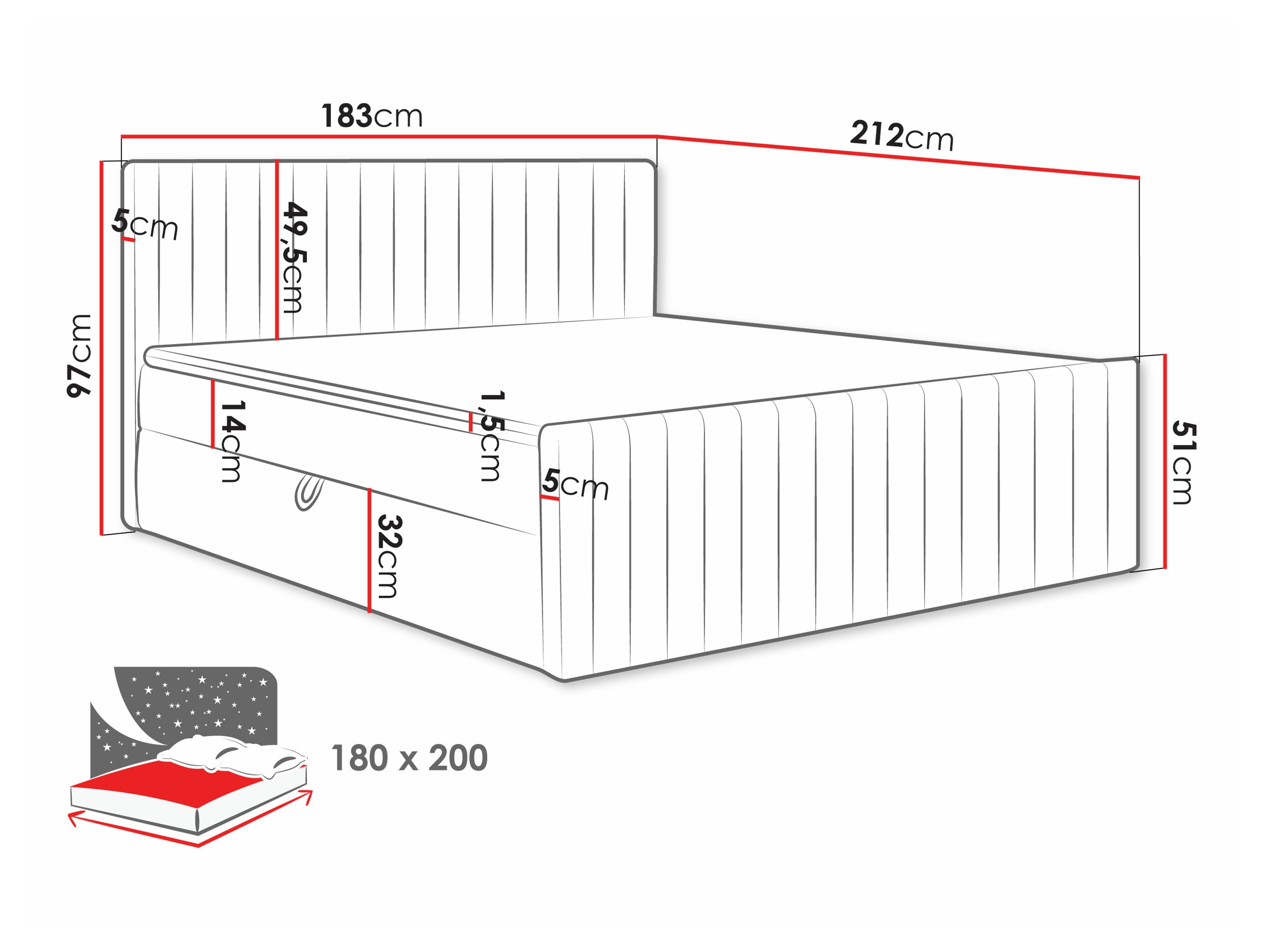 Boxspring krevet Comfivo Apis II (Polo 872)