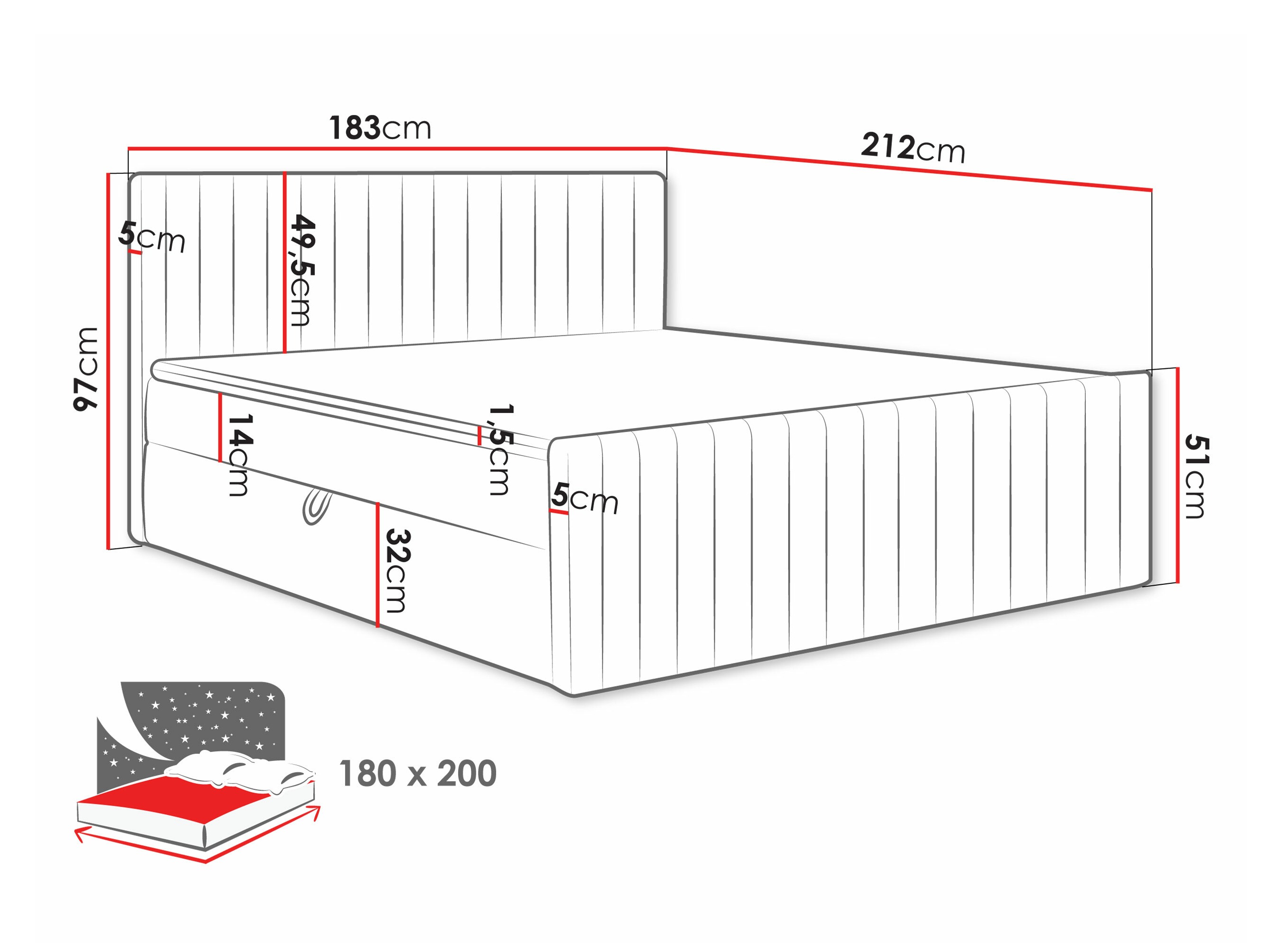 Boxspring krevet Comfivo Apis II (Polo 889)