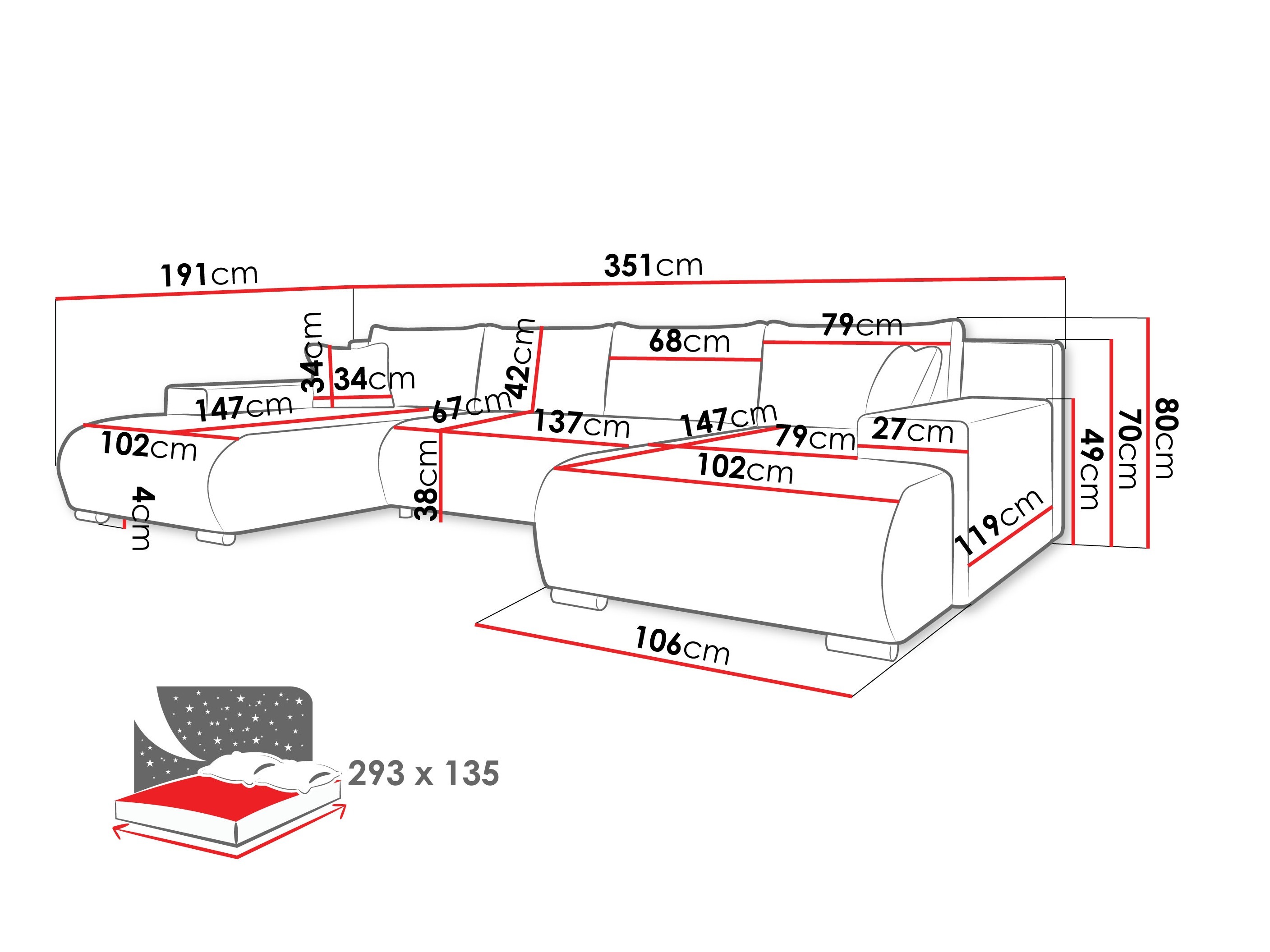 Ugaona sofa Comfivo 483 (Clara 215.10)