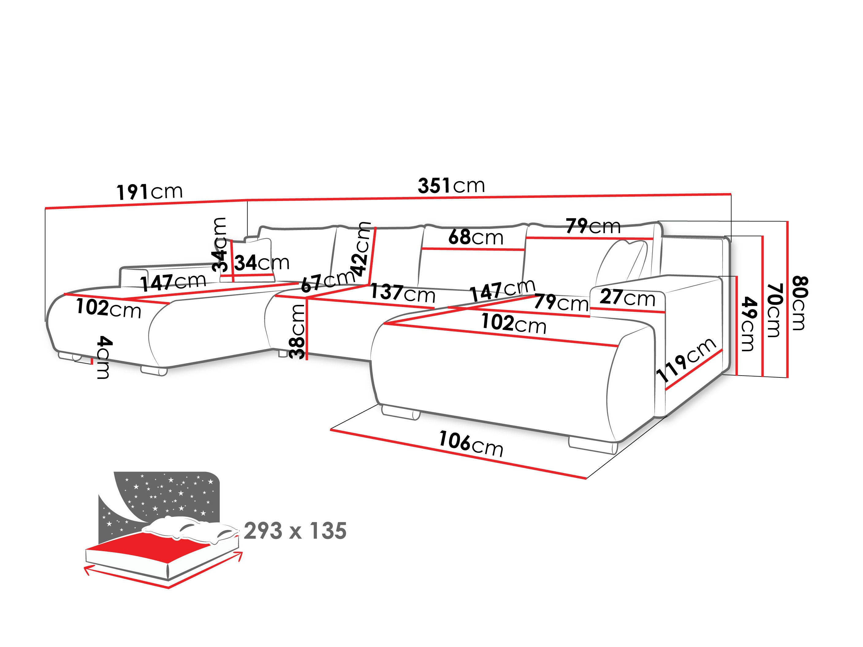 Ugaona sofa Comfivo 483 (Poso 05)