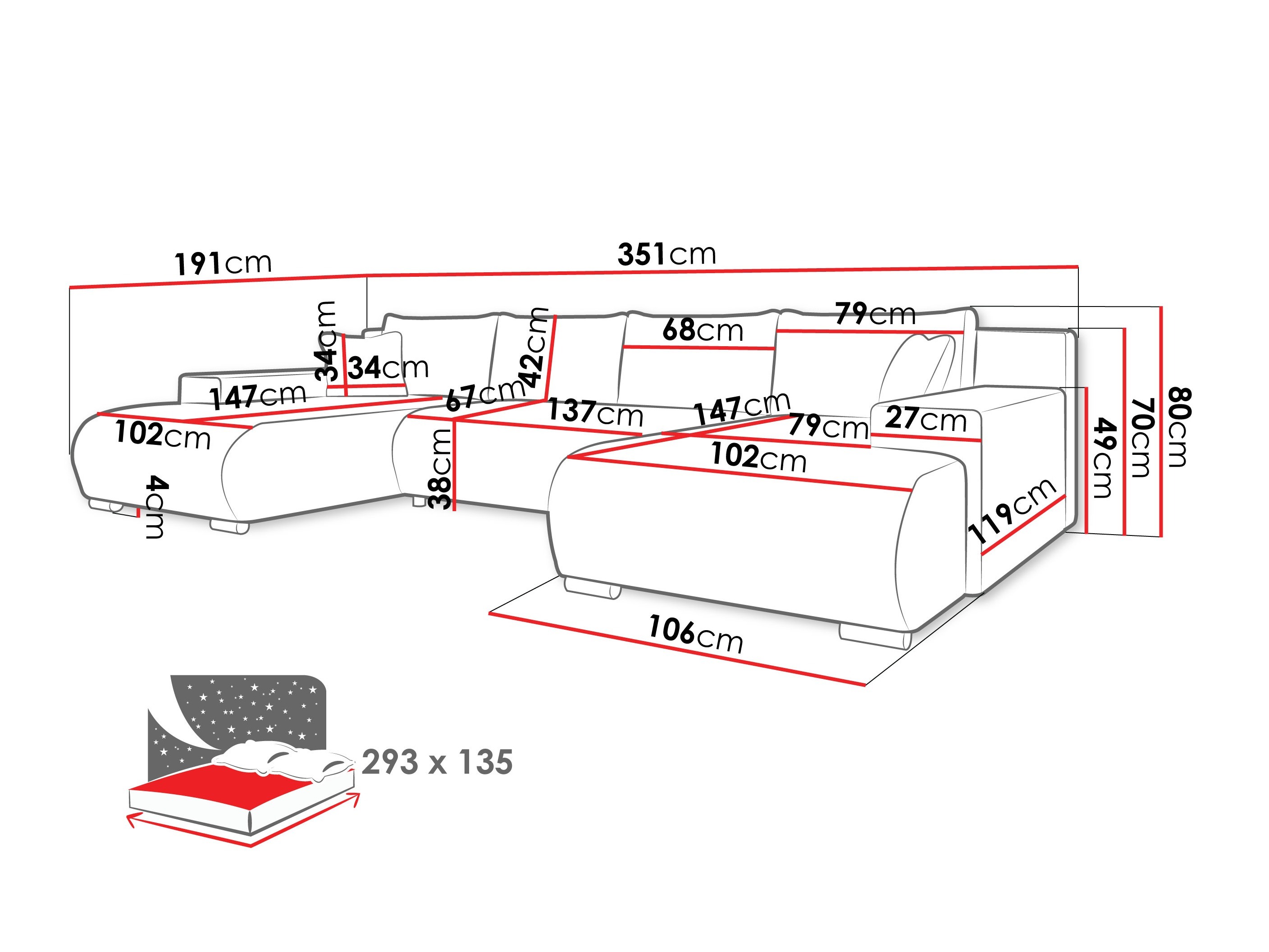 Ugaona sofa Comfivo 483 (Poso 135)