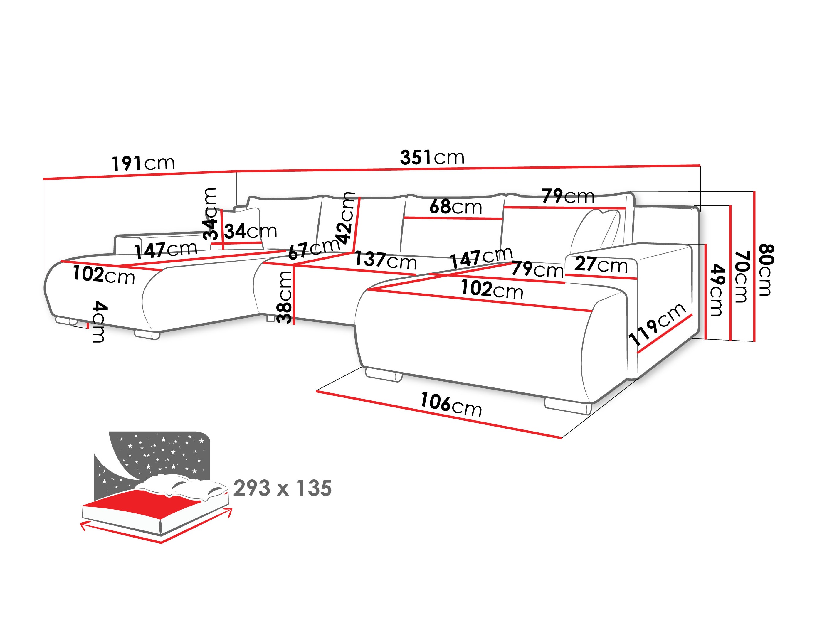 Ugaona sofa Comfivo 483 (Wave 09)