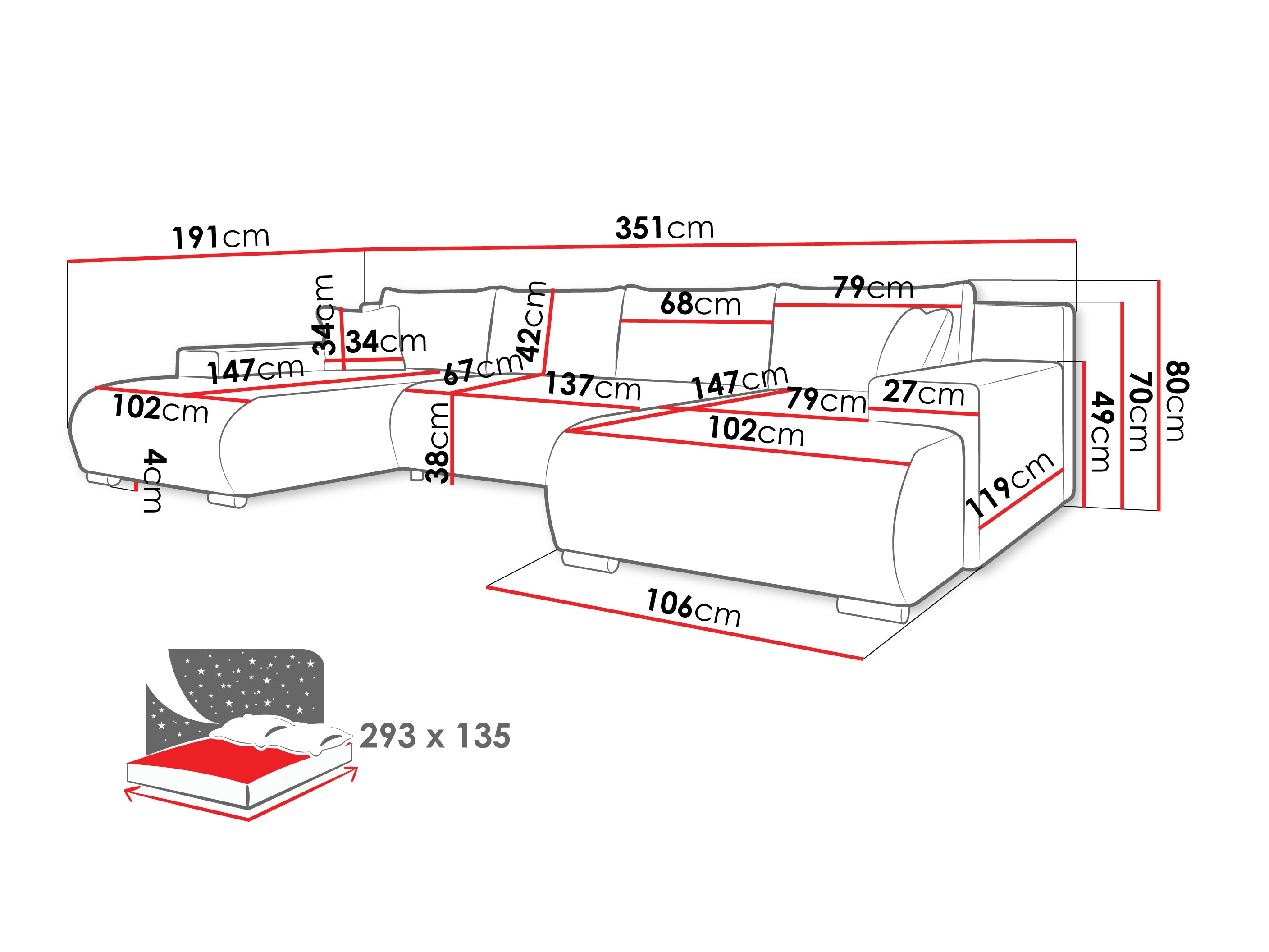 Ugaona sofa Comfivo 483 (Wave 15)