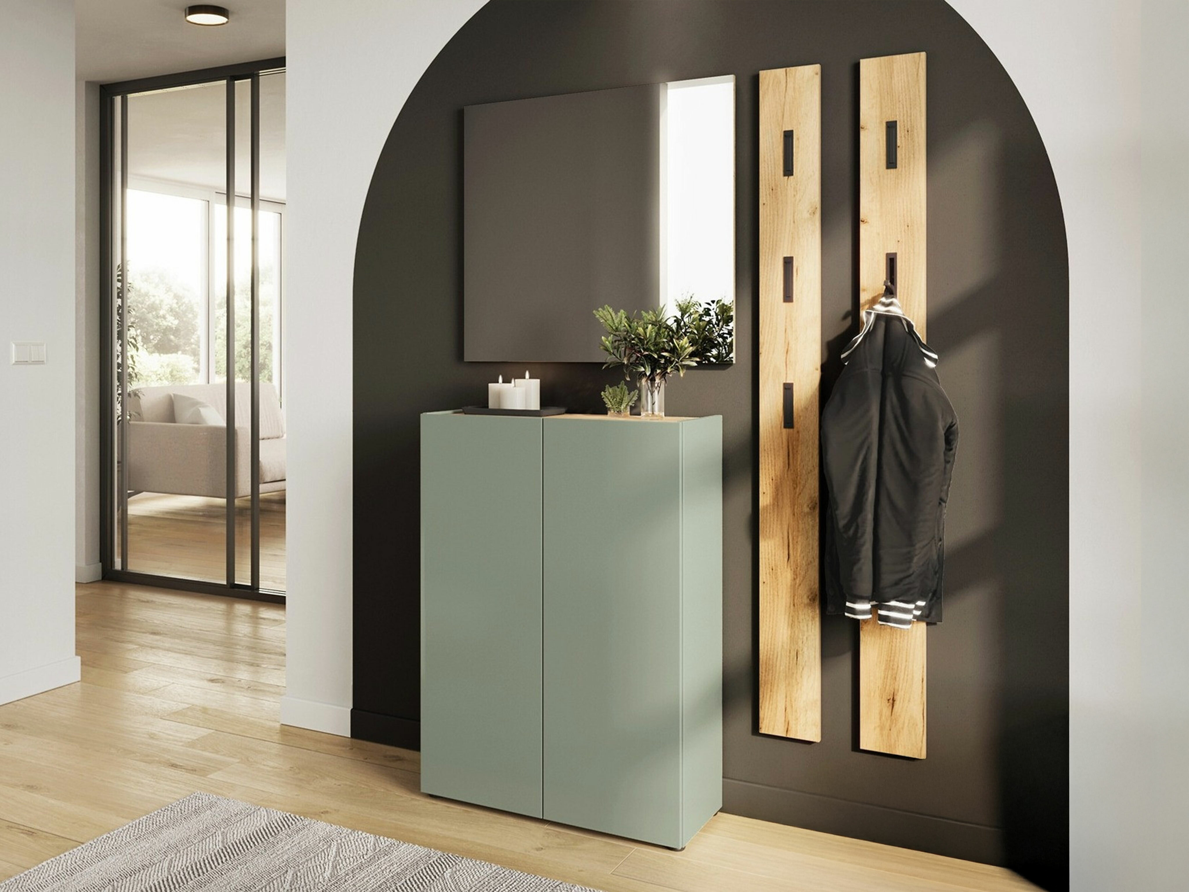 Set za hodnik Lircamu 102 (Prašnjavo zelena)