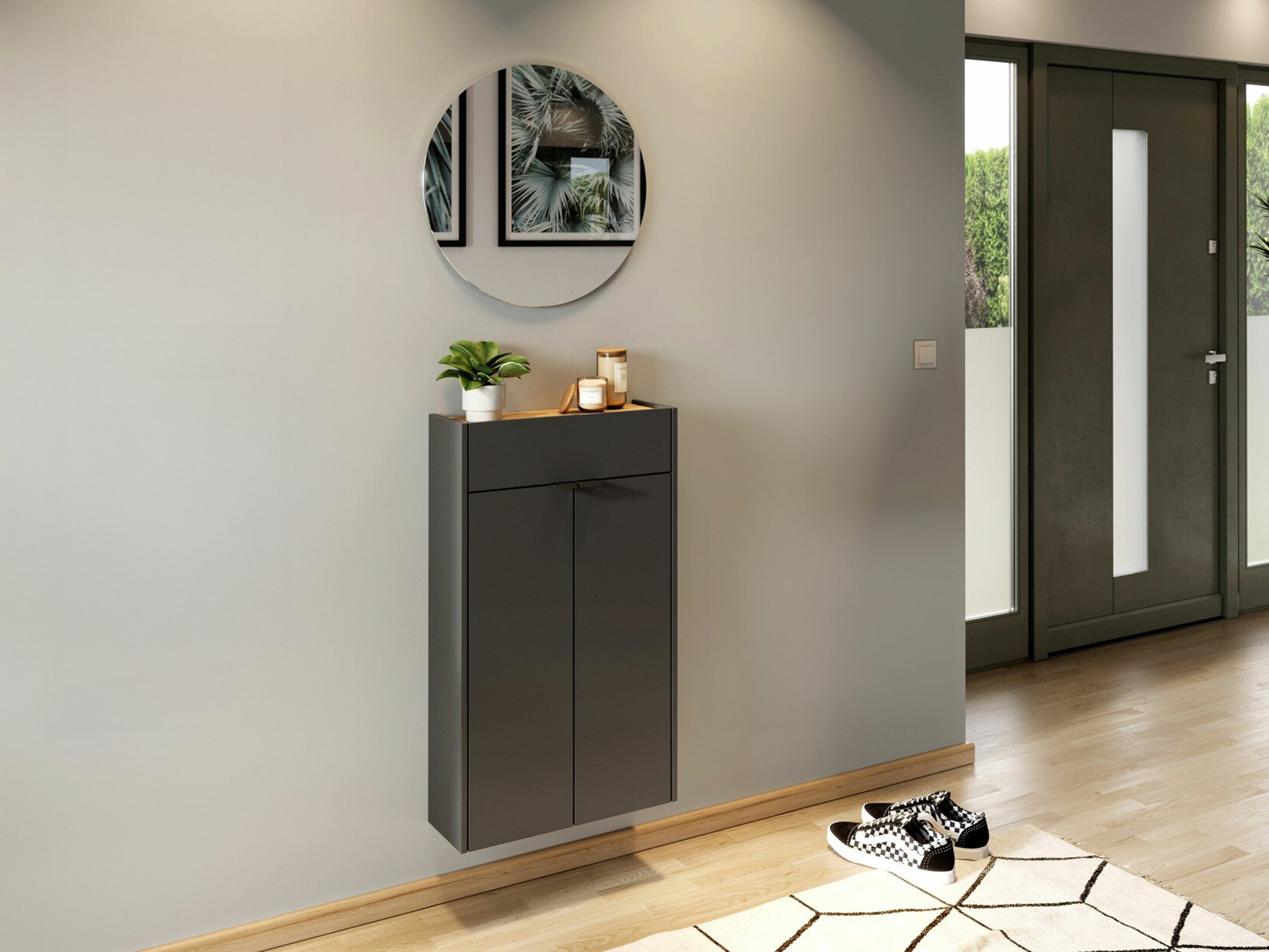 Set za hodnik Cirsale 104 (Graphite + Navarra hrast)