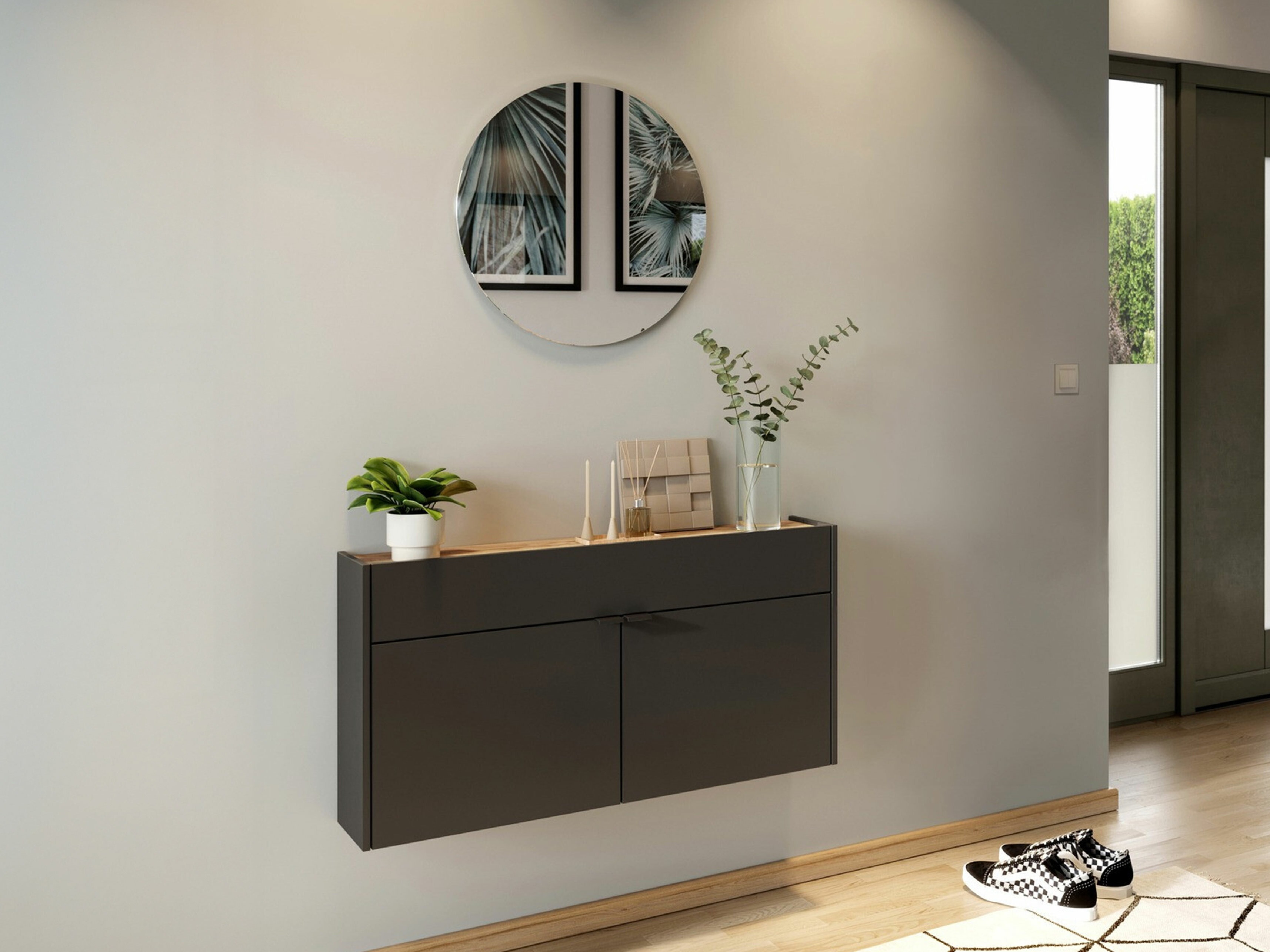 Set za hodnik Cirsale 106 (Graphite + Navarra hrast)