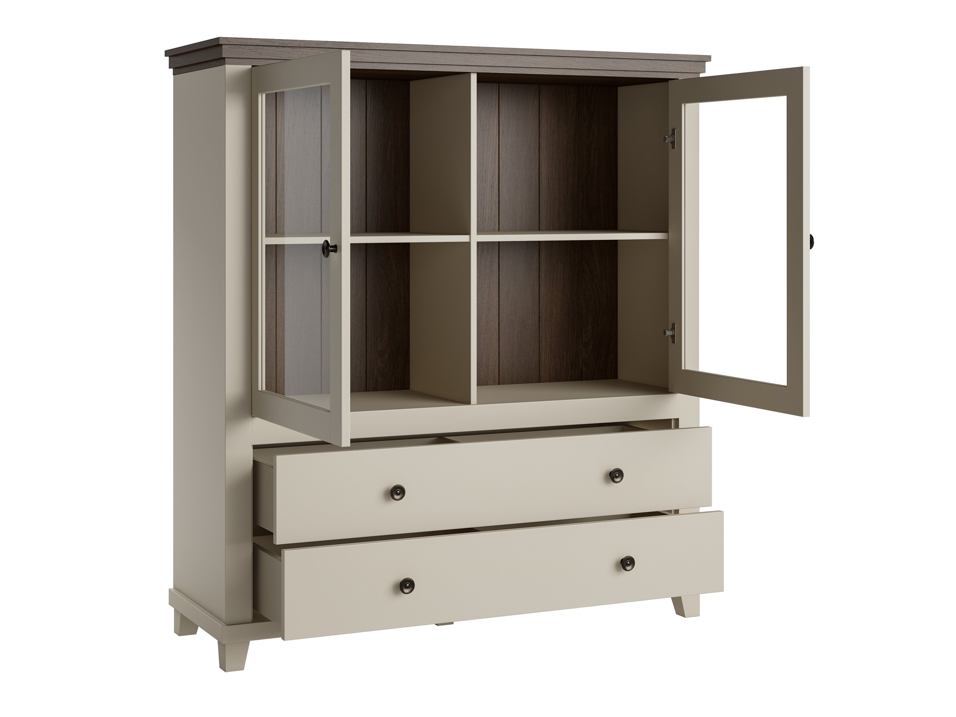 Komoda Tolnue 105 (Svetlo bež + Hrast)