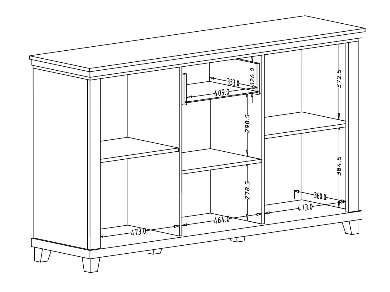 Komoda Tolnue 106 (Svetlo bež + Hrast)