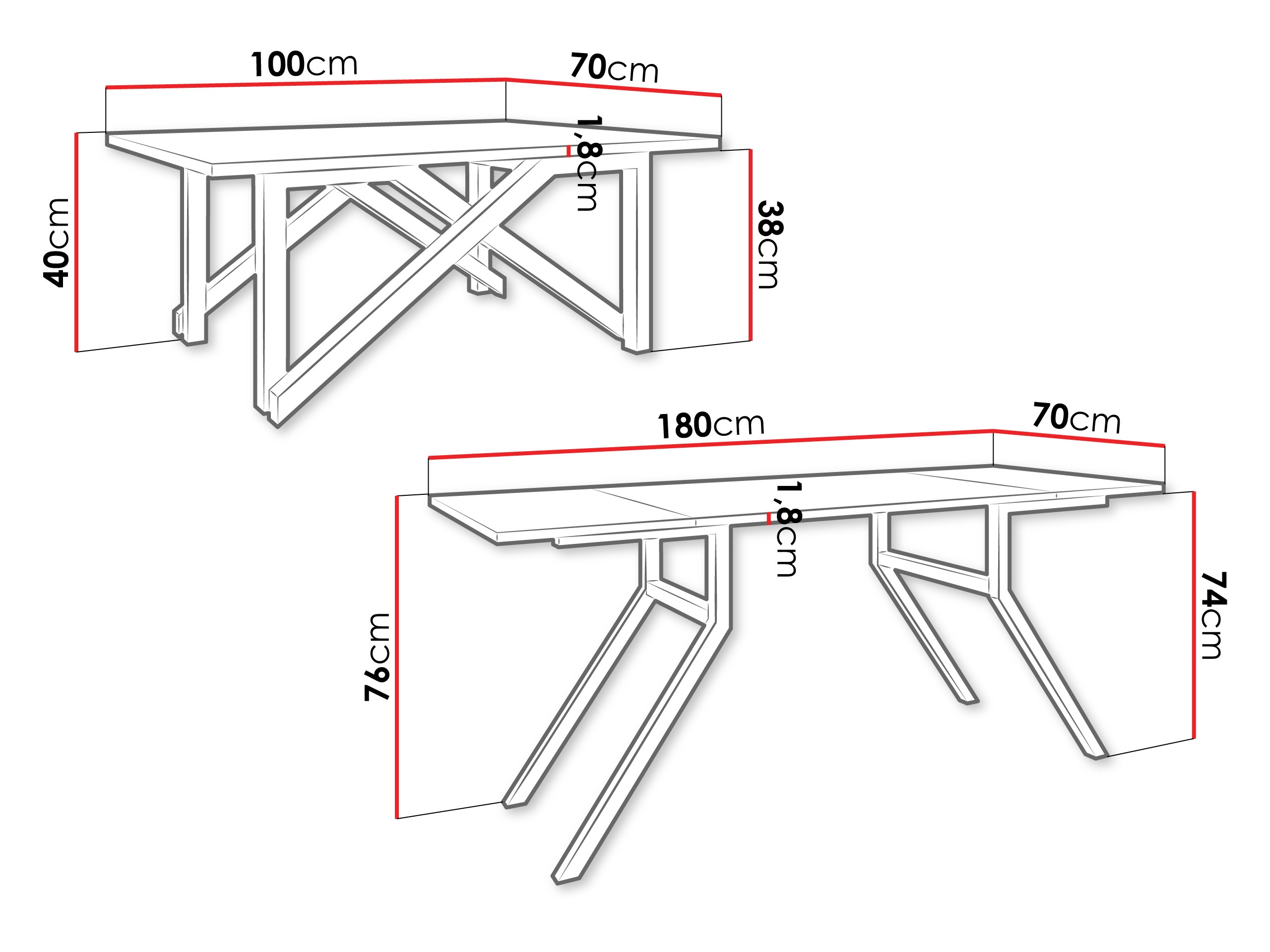 Modularni stočić za kafu Oswego 151 (Kašmir + Crno)