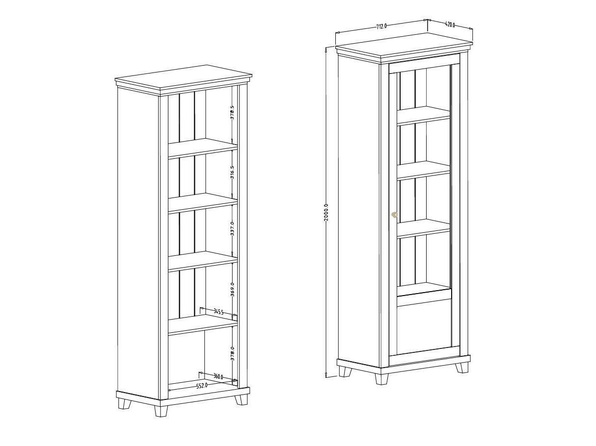 Polica Tolnue 101 (Tamno zelena + Храст лефкас)