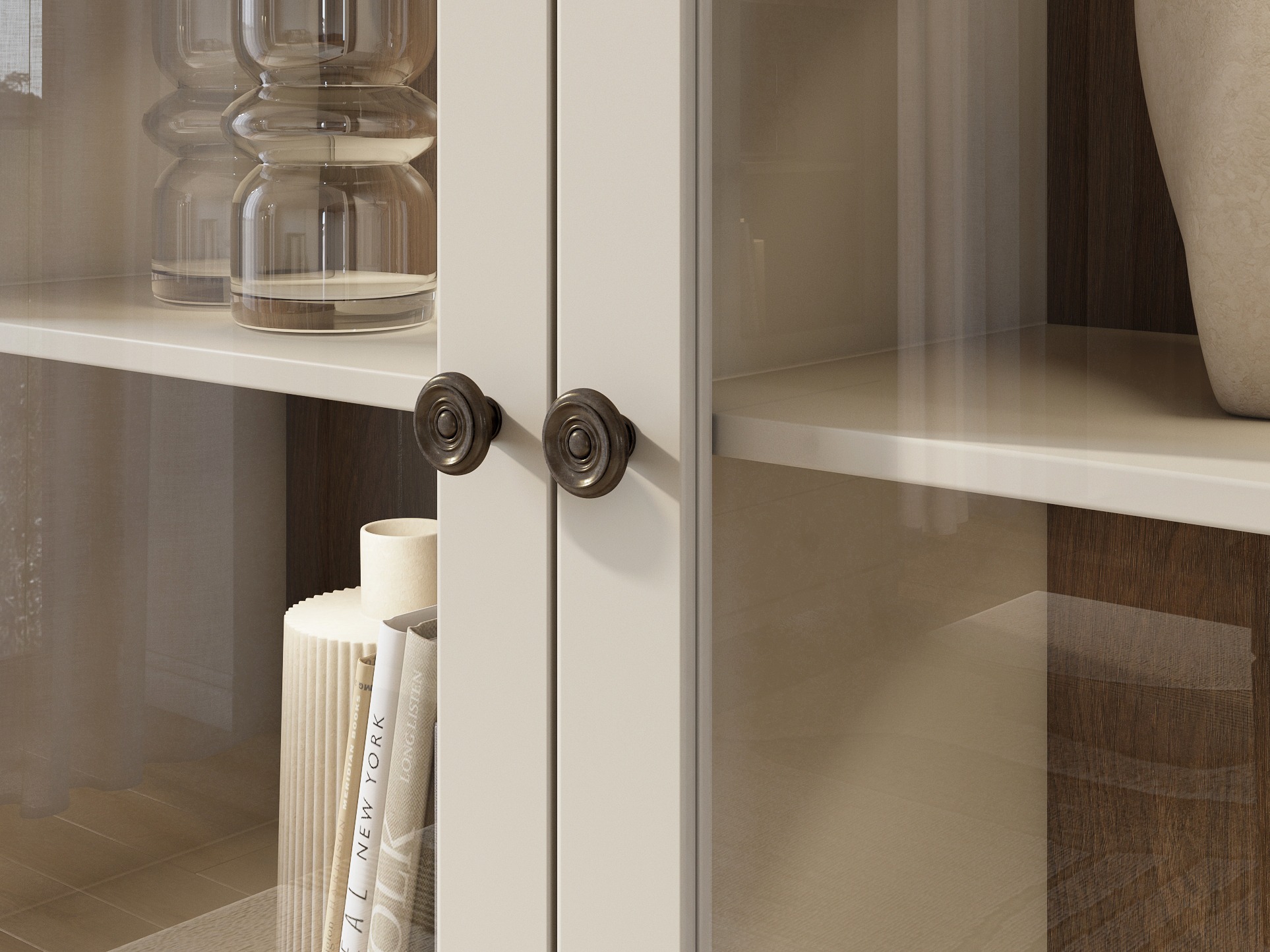 Polica Tolnue 102 (Svetlo bež + Hrast)