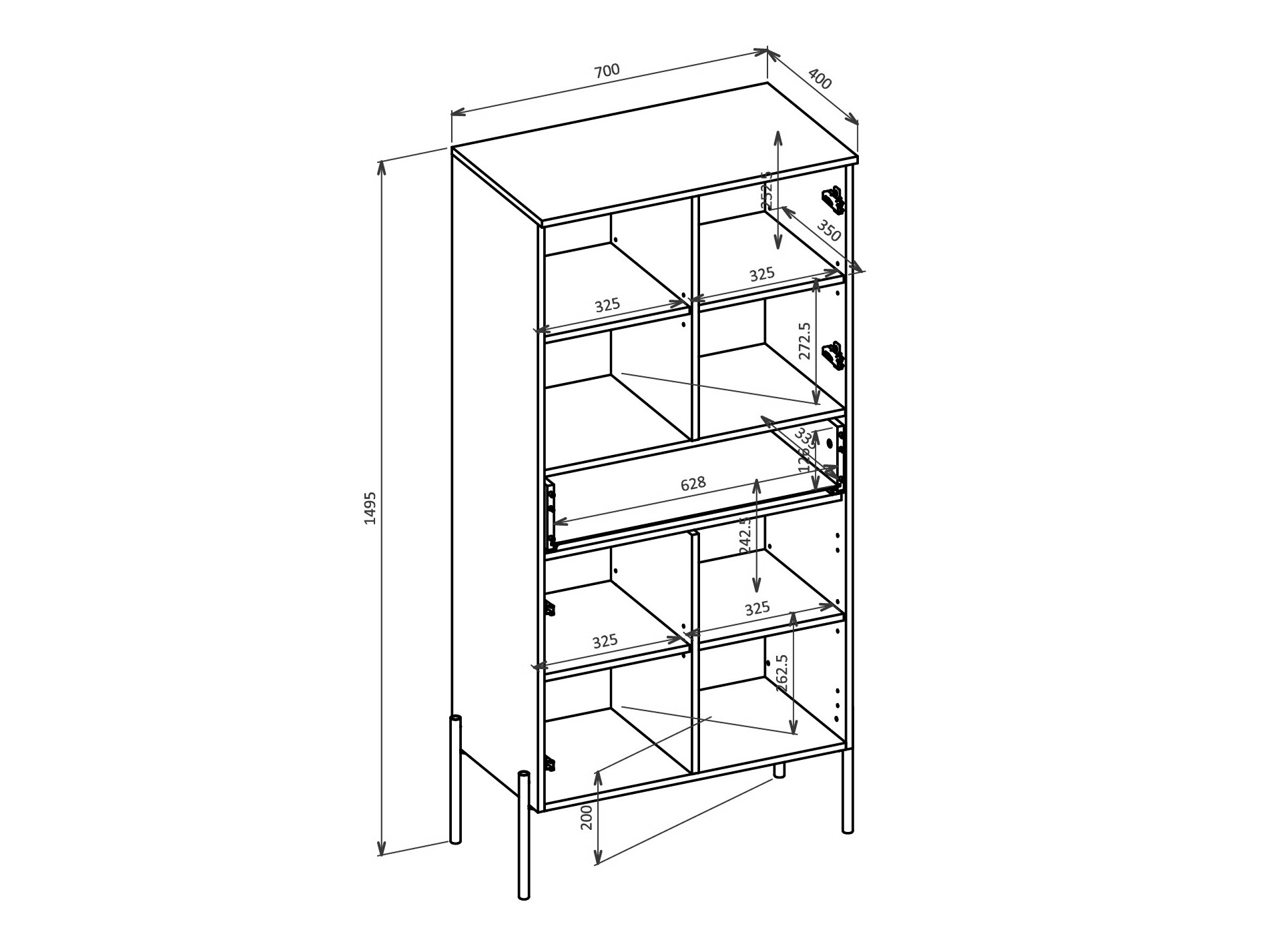 Polica Levtenu 120 (Hrast)