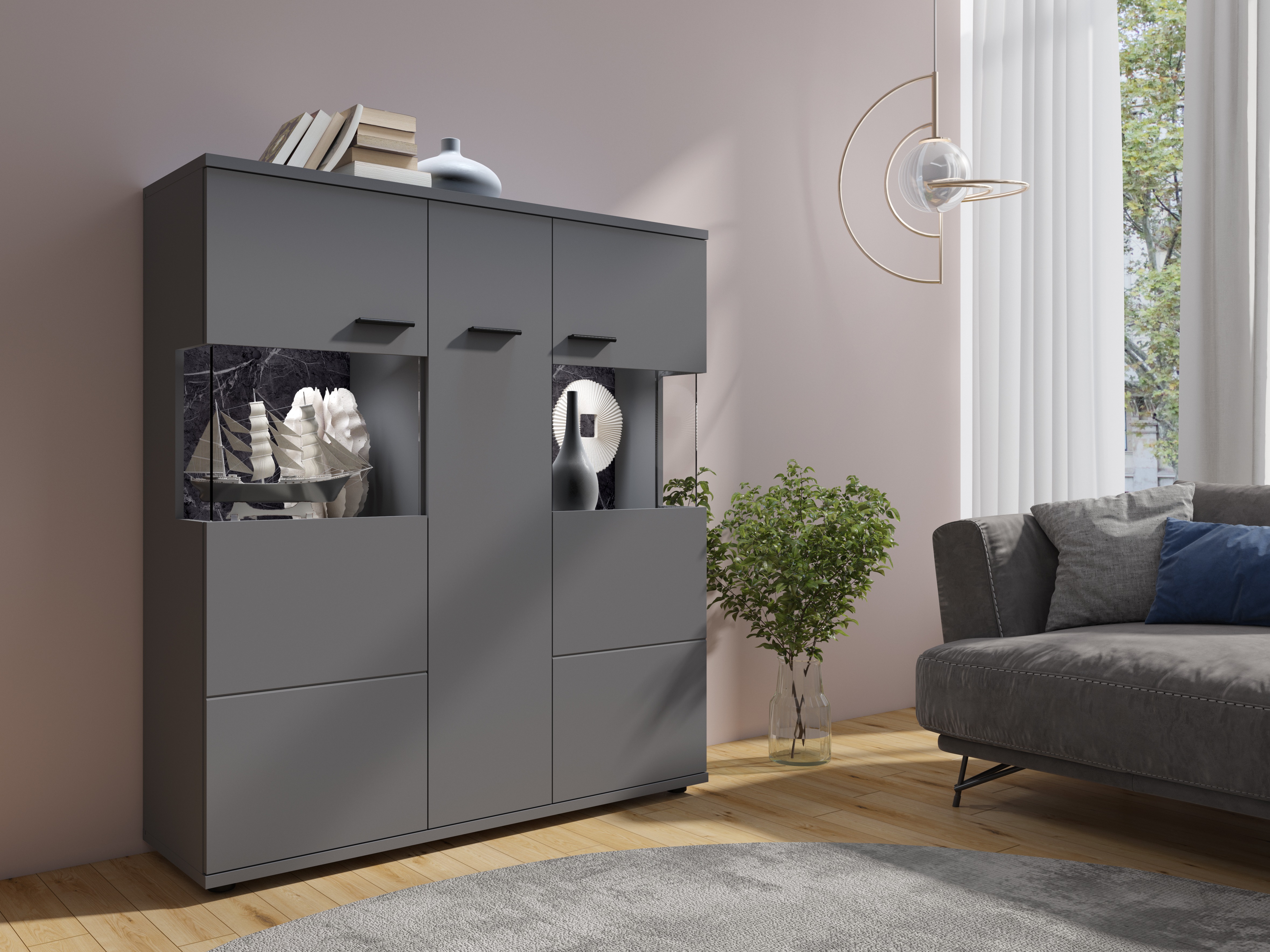 Polica Ontario 169 (Graphite)