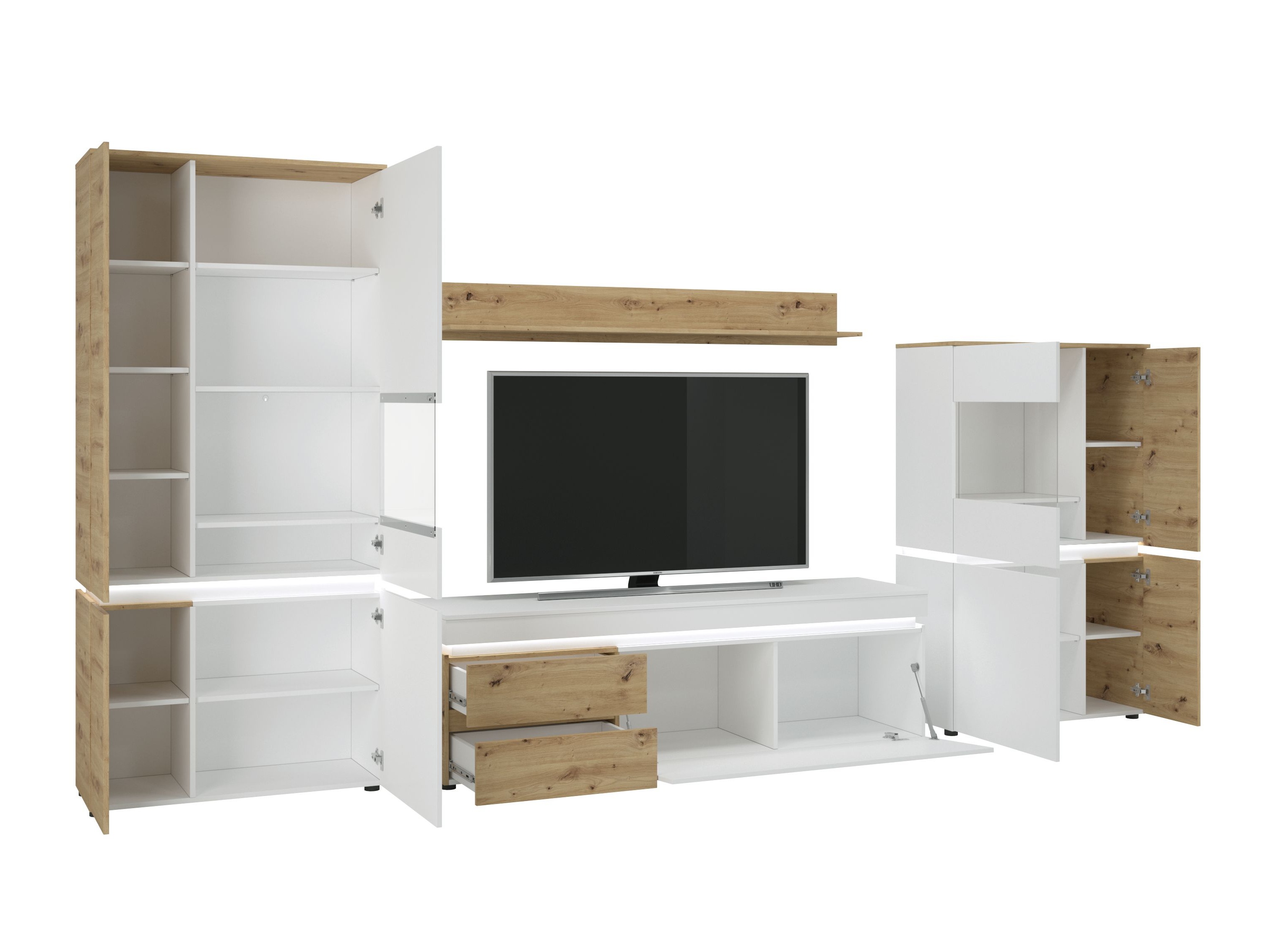 Set za dnevnu sobu Ontario 176 (Artisan hrast + Belo)