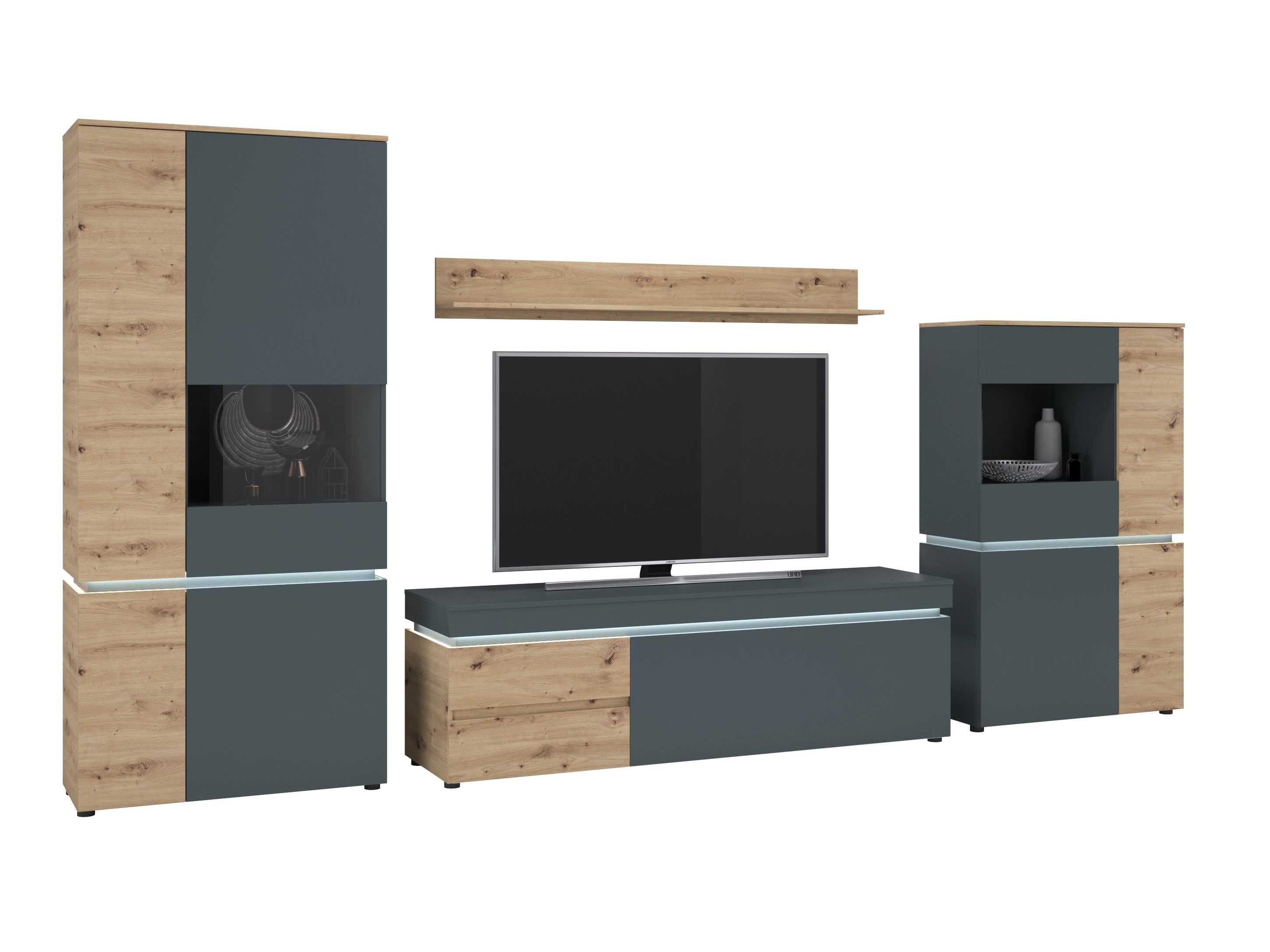 Set za dnevnu sobu Ontario 176 (Artisan hrast + Sivo)