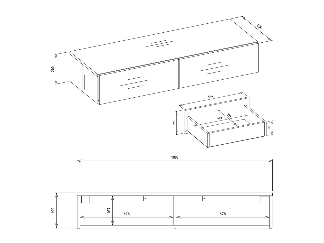 Konzolni stočić Mandeville 341 (Belo)