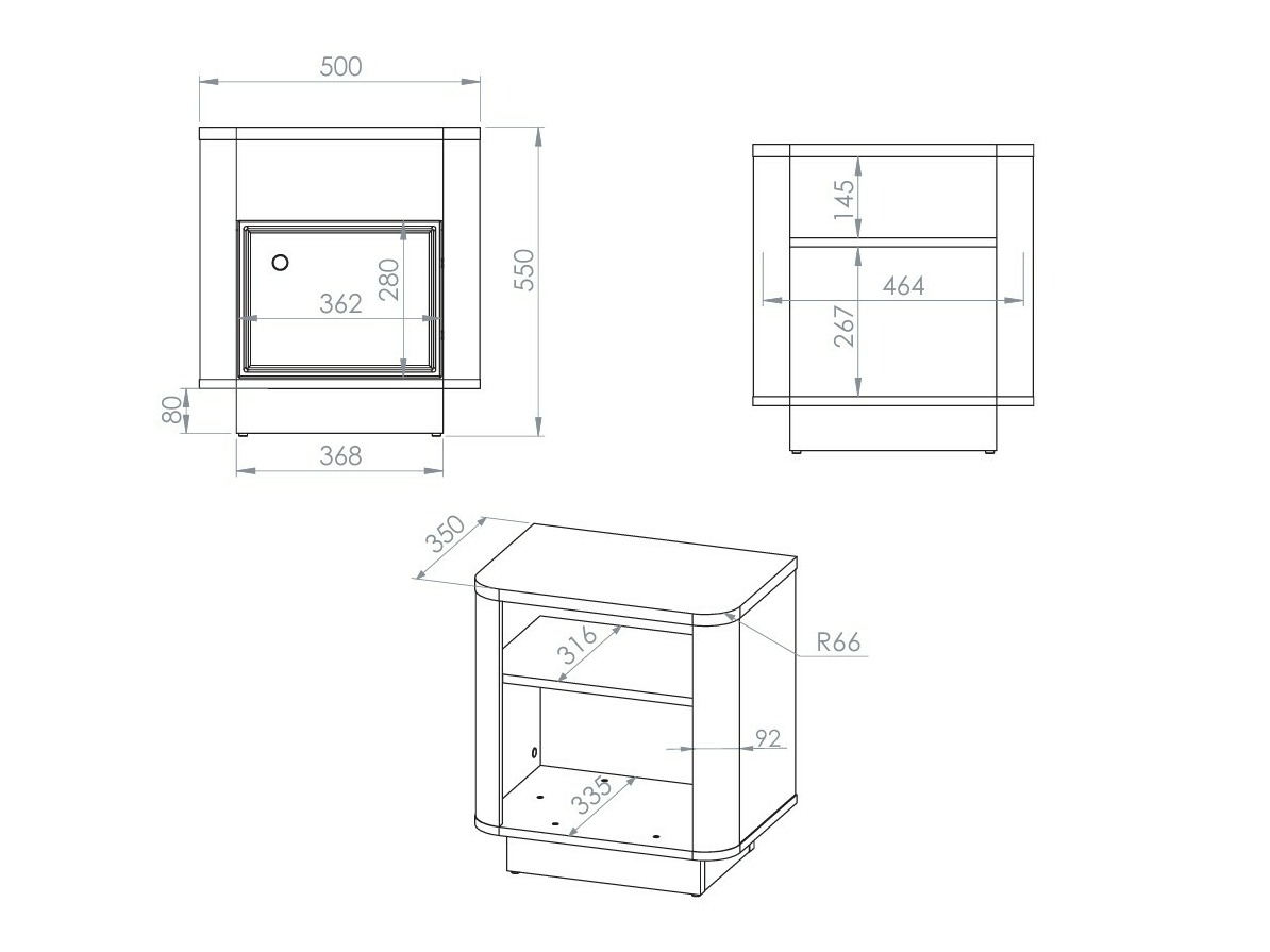 Noćni ormarić Cavrome 107
