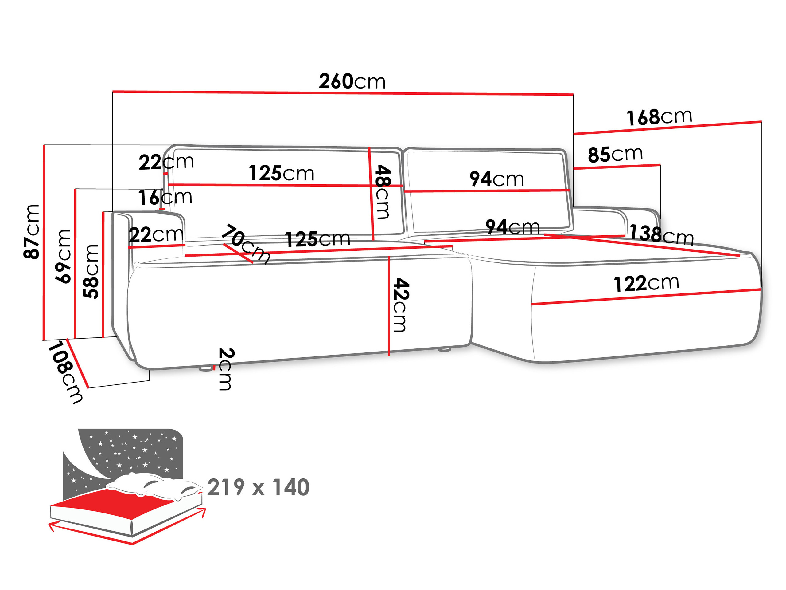 Ugaona garnitura Bountiful 102 (Velo 633)