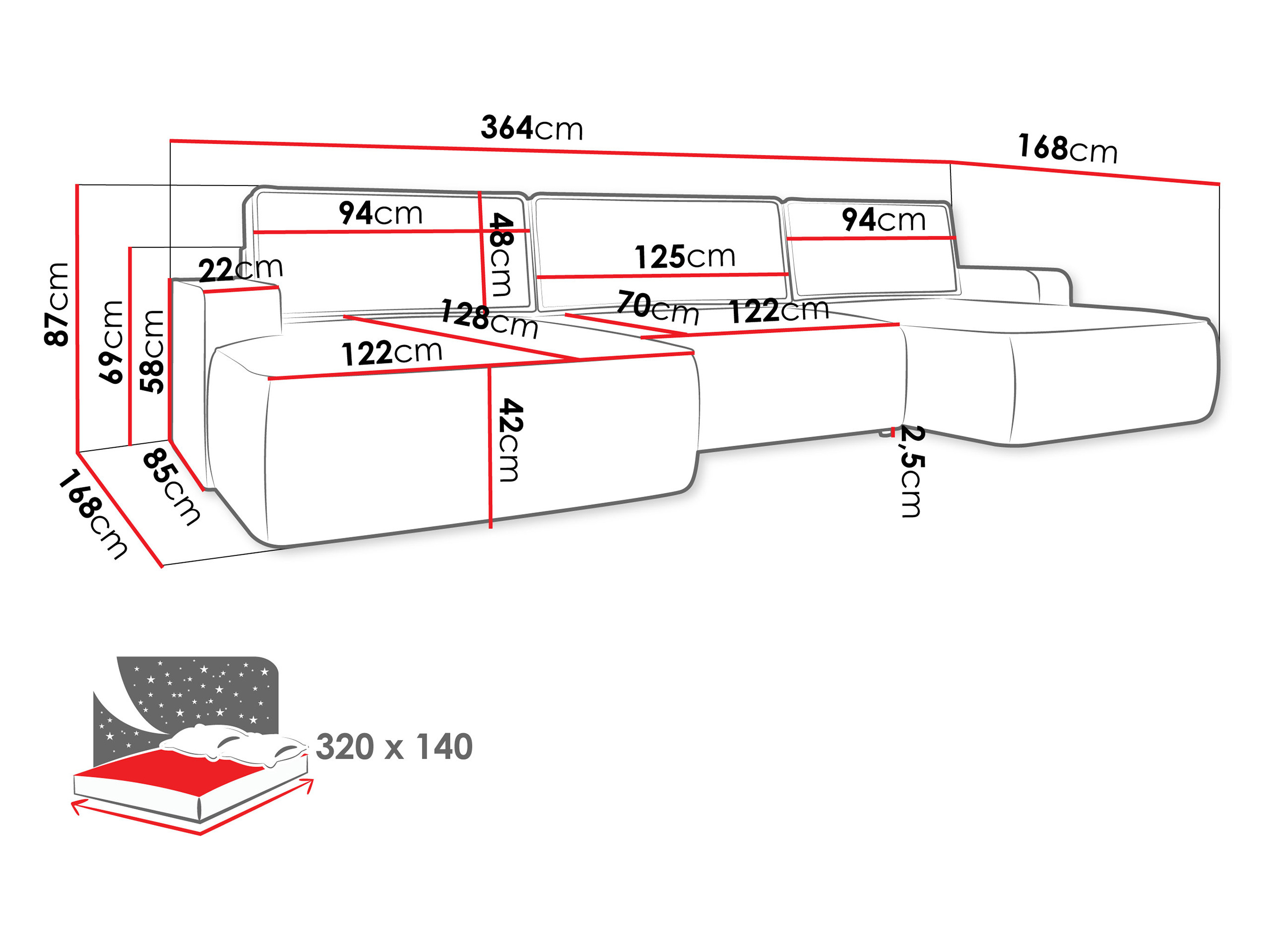 Ugaona garnitura Bountiful 106 (Velo 623)