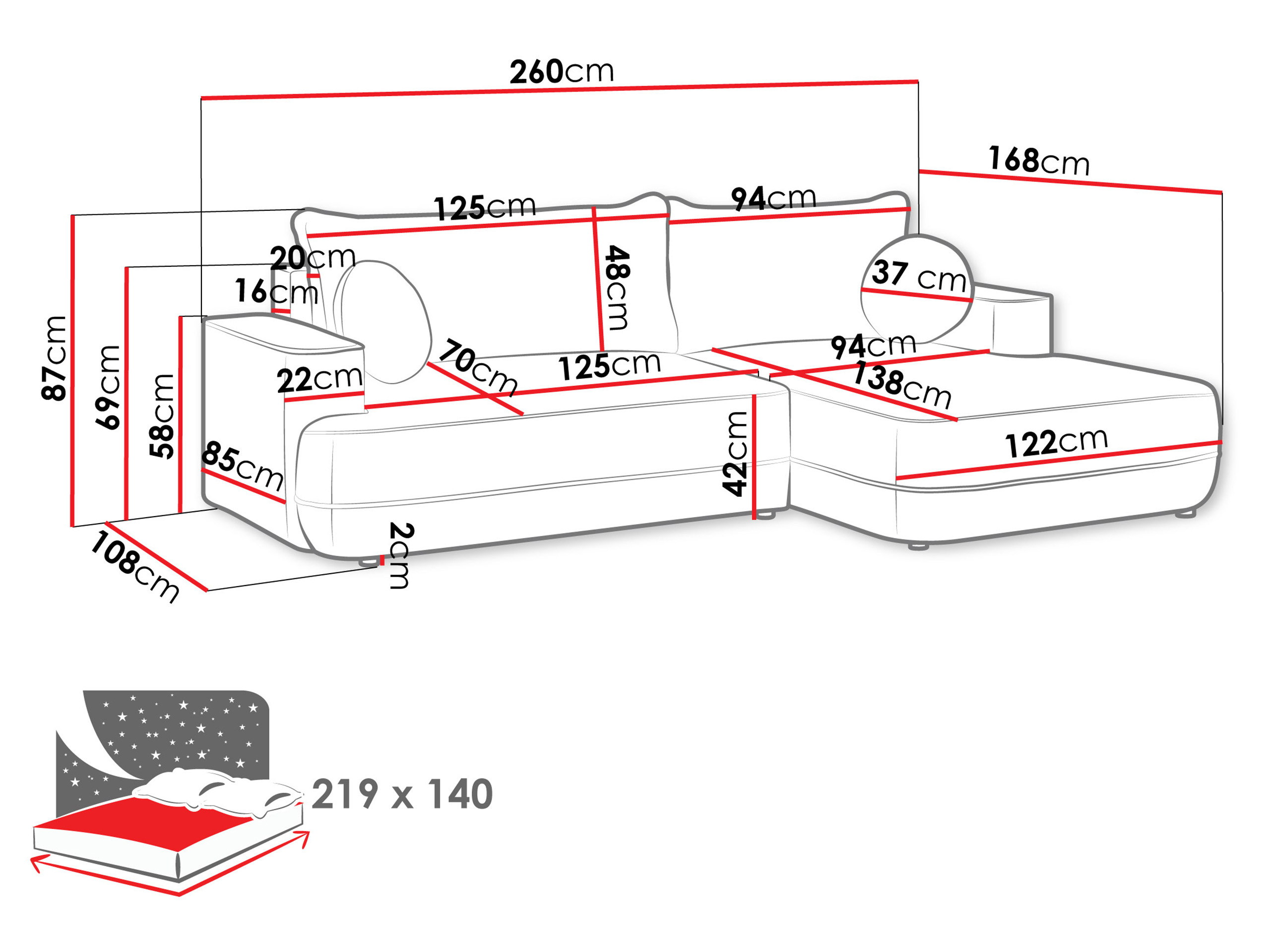 Ugaona garnitura Magal I (Velo 623)