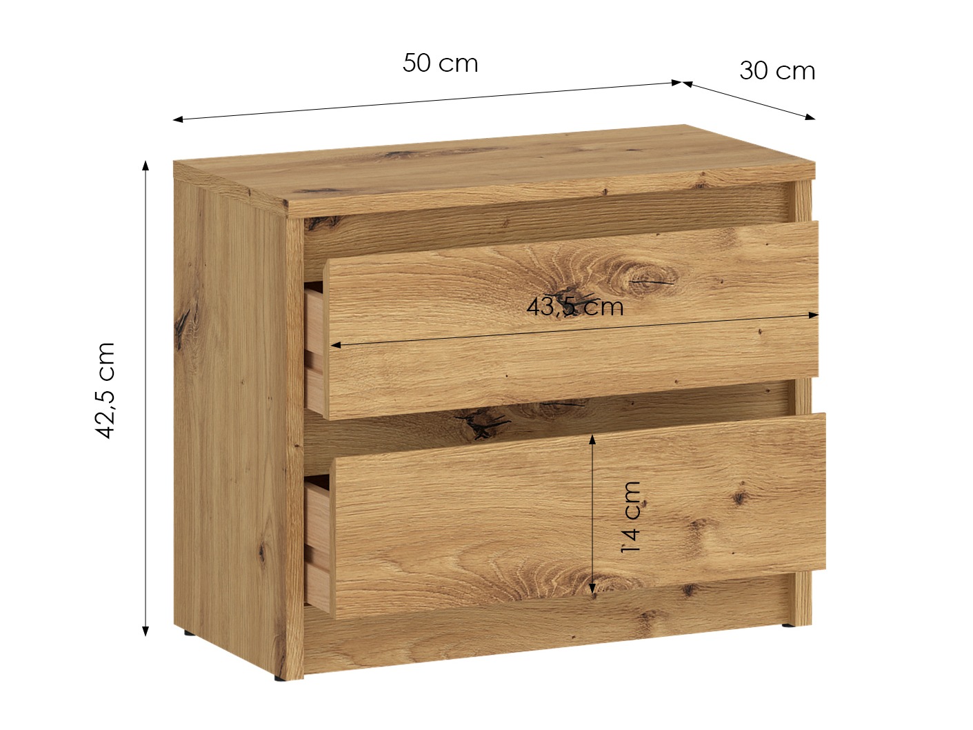 Noćni ormarić Ontario 197 (Artisan hrast)