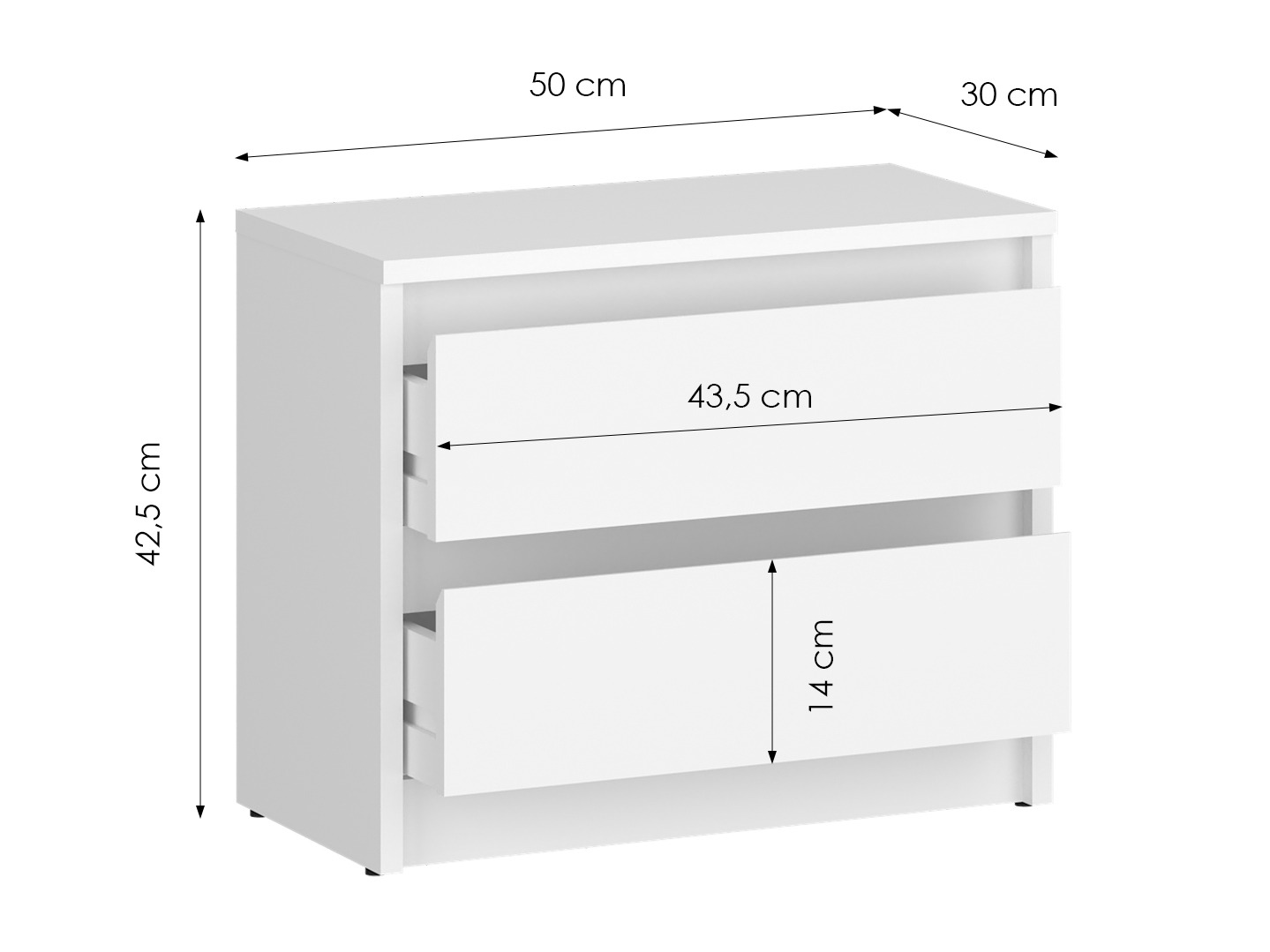 Noćni ormarić Ontario 197 (Belo)