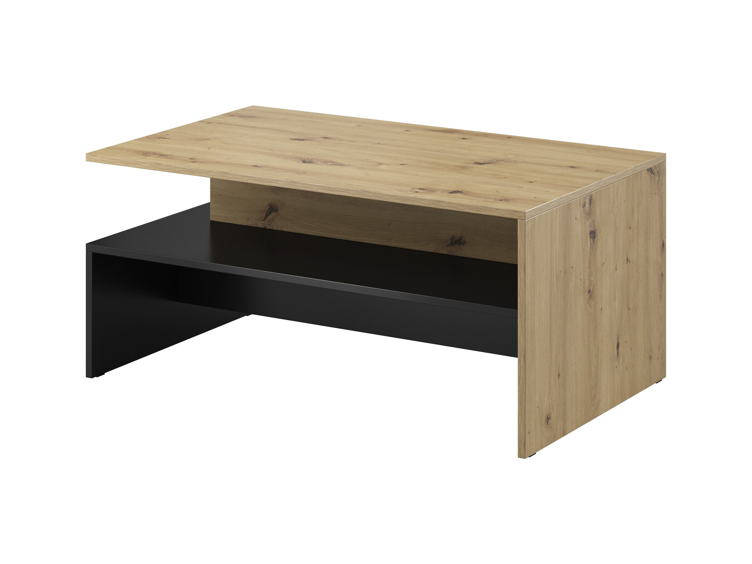 Set za dnevnu sobu Serodeu 104 (Artisan hrast + Mat crna)