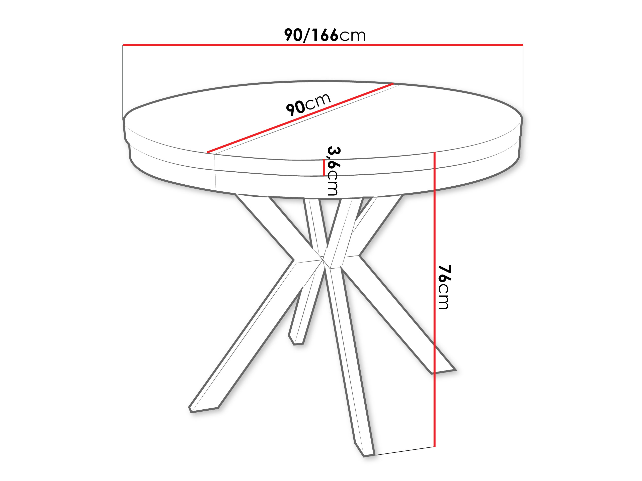 Sto Oswego 155 (Crni mermer + Zlatna)