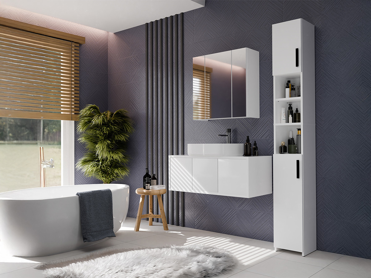 Ormarić za kupatilo sa ogledalom Mandeville 343